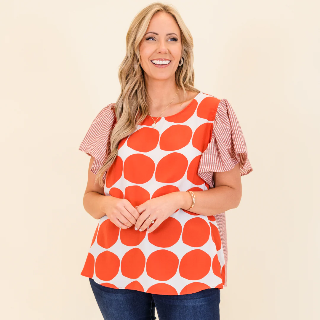 Groovy Pop Top, Red - Giverhouse