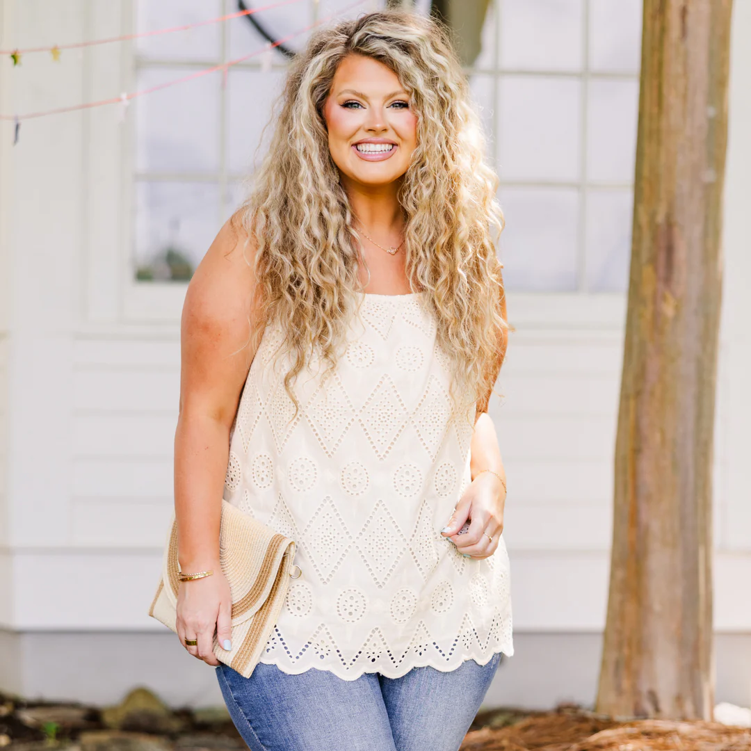 Full Of Happiness Tank, Natural - Giverhouse