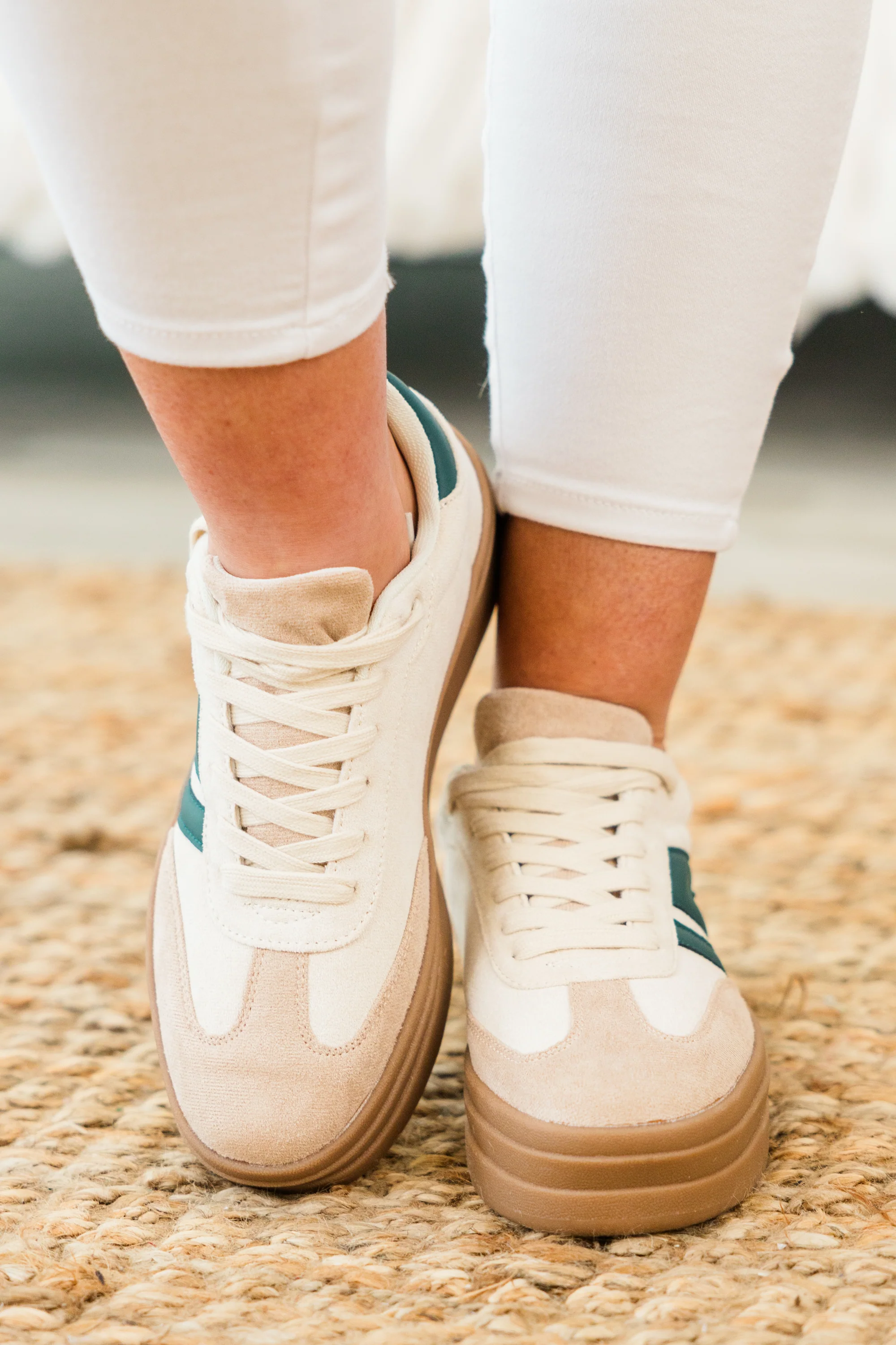 Stars In My Heart Sneakers, Beige - Giverhouse