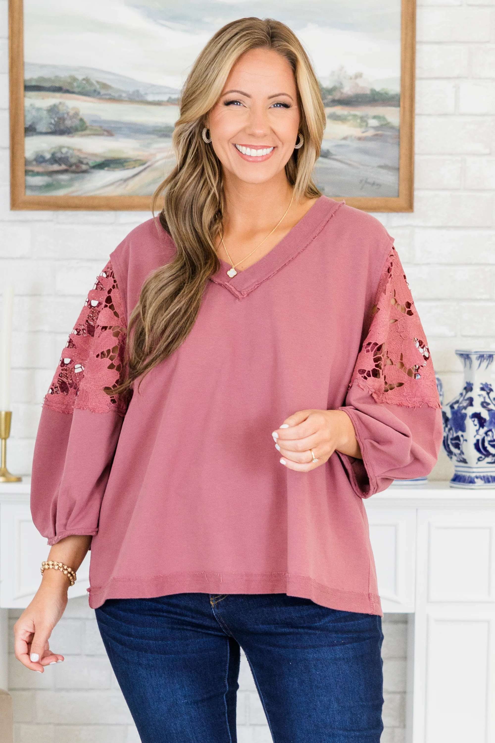 Time Is Wasted Sweatshirt, Washed Mauve - Giverhouse