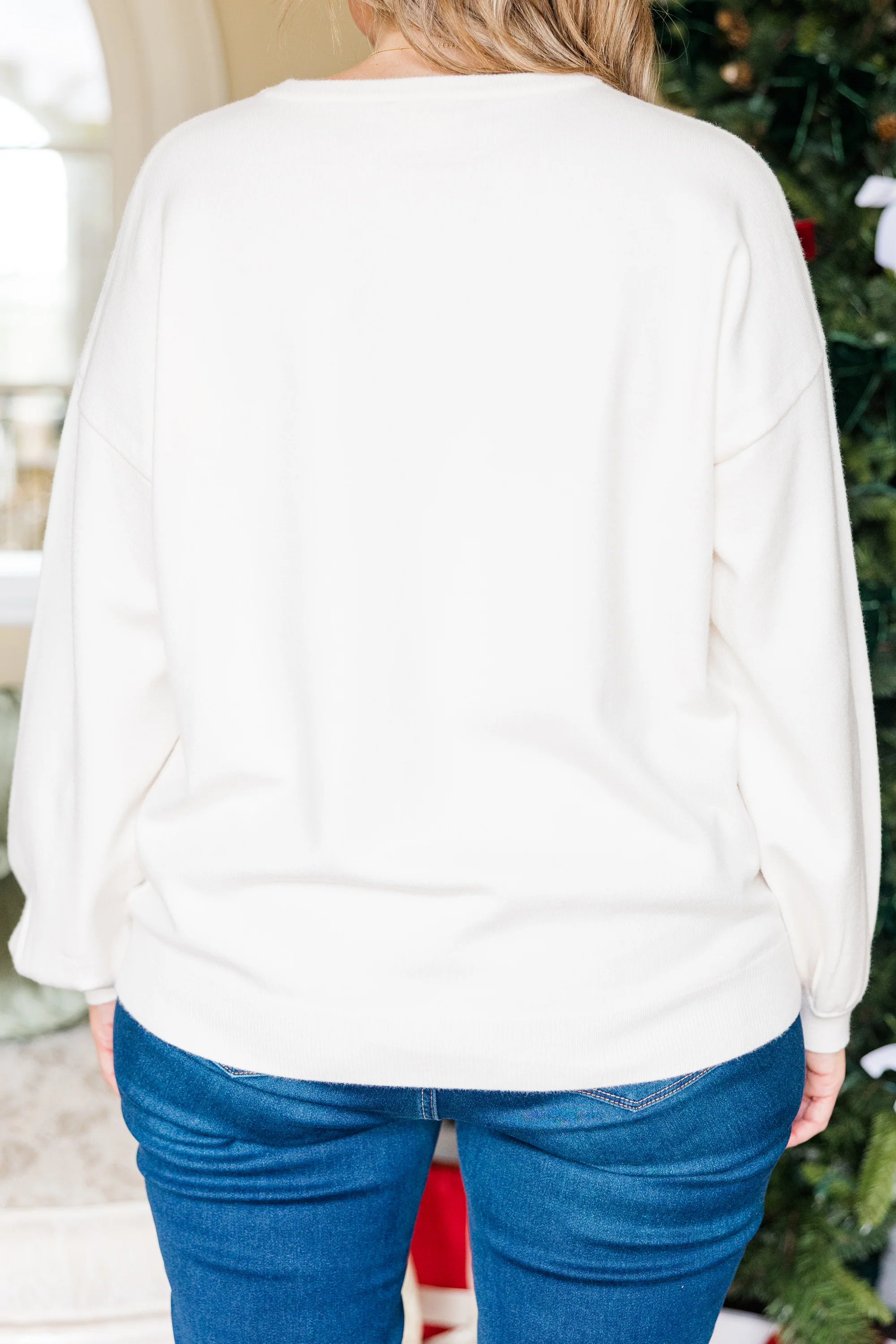 Presents Under The Tree Sweater, Cream - Giverhouse