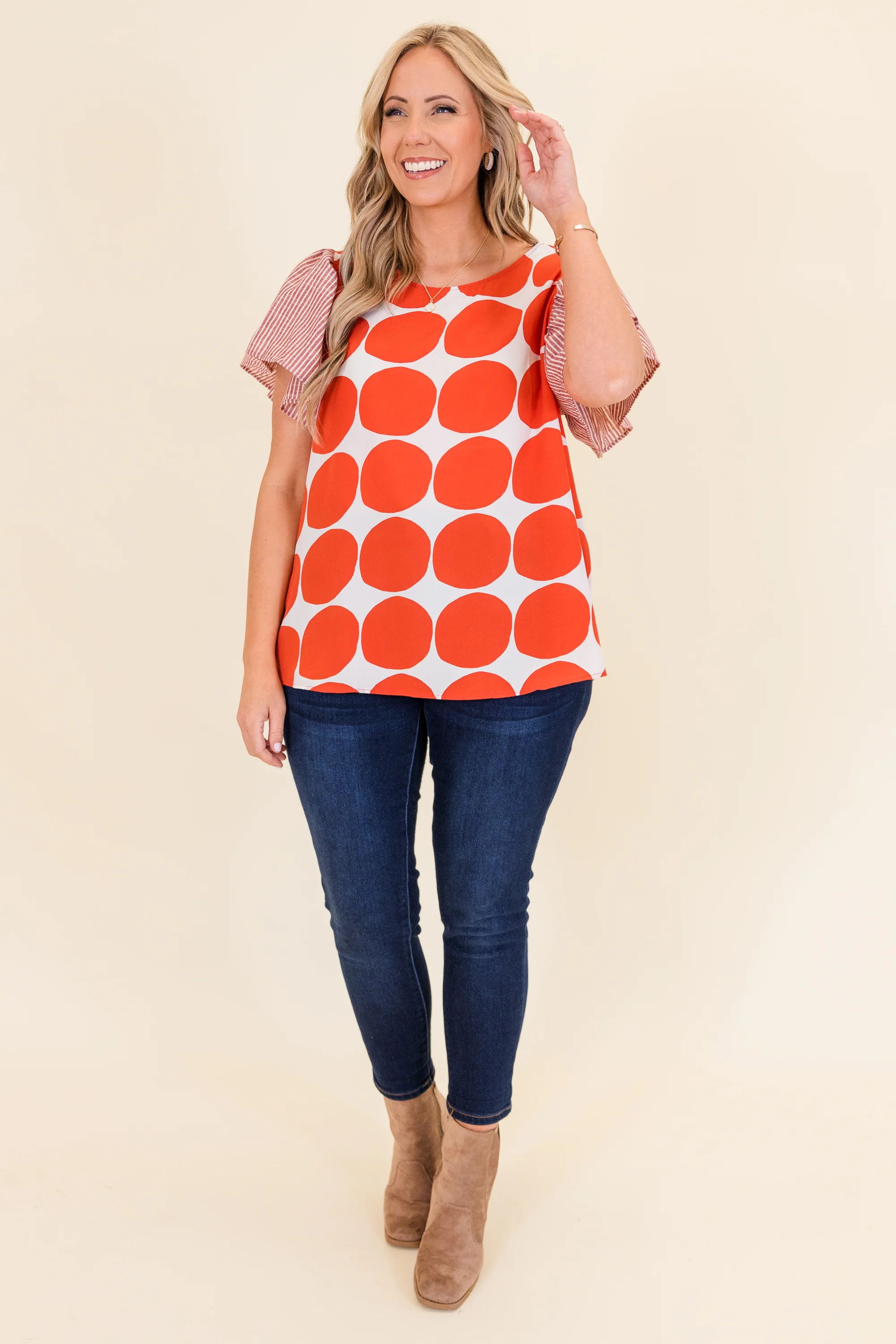 Groovy Pop Top, Red - Giverhouse
