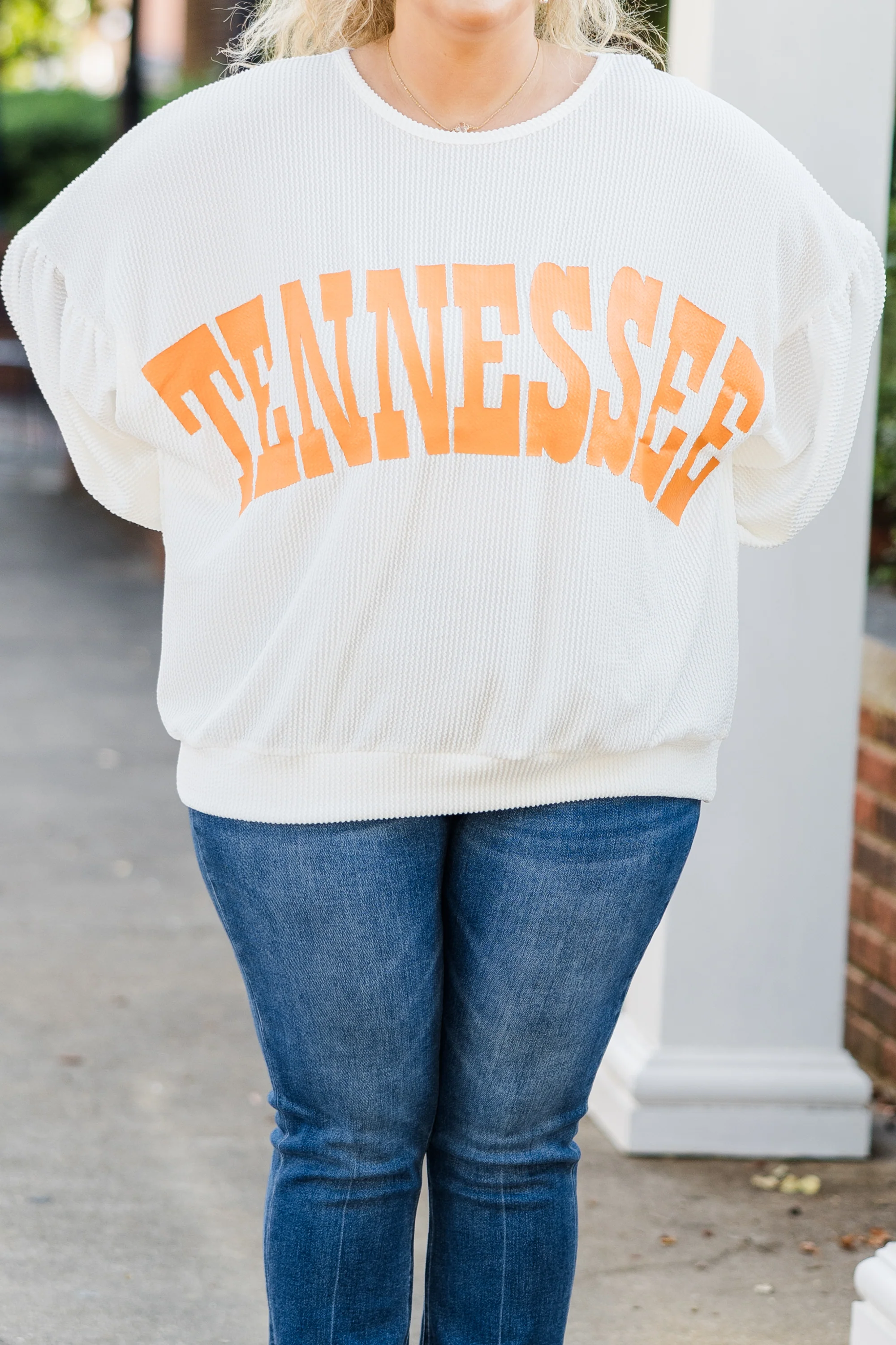 Volunteer Puff Top, Off-White - Giverhouse