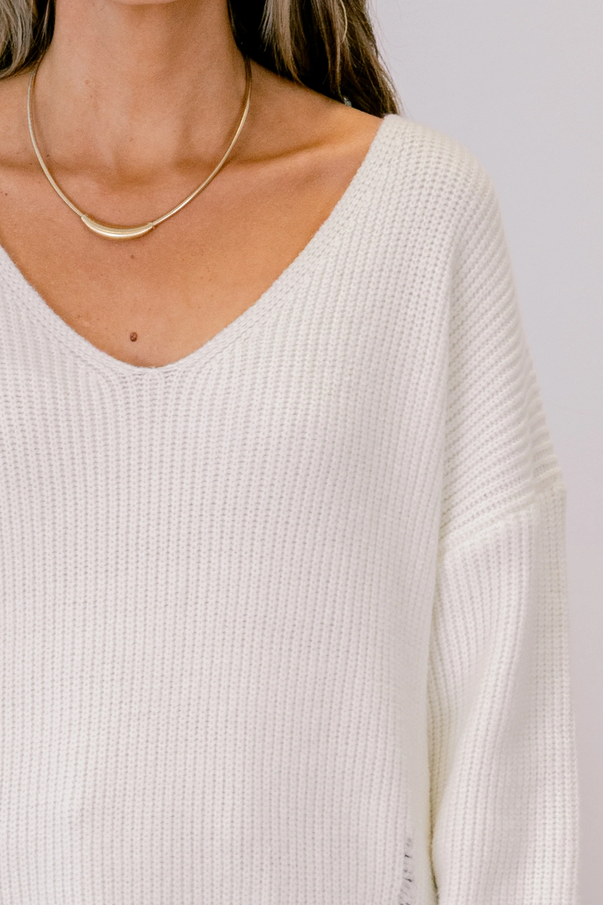 Turn It Up Tunic Sweater, Ivory - Giverhouse