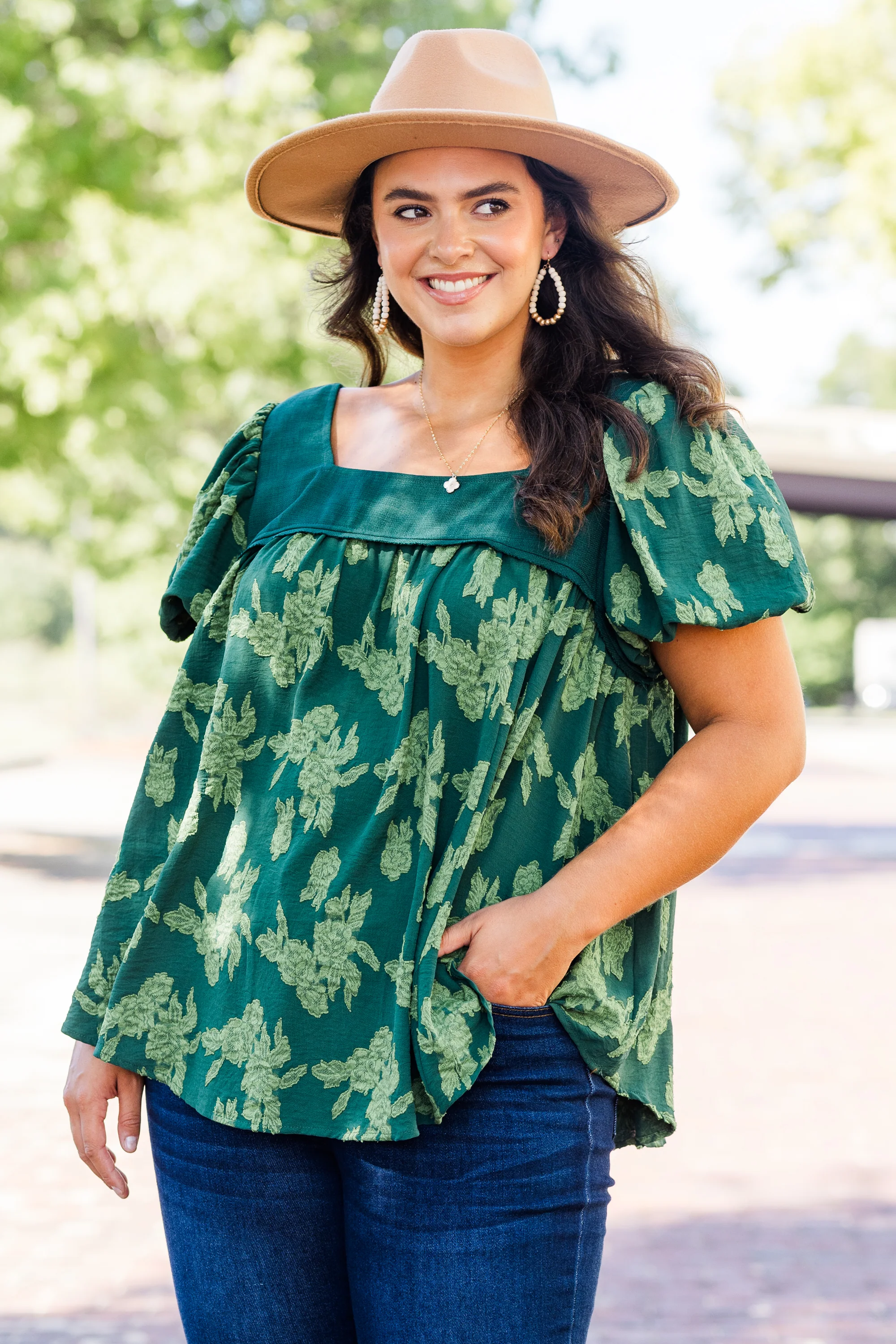 Evergreen Trees Top, Deep Green - Giverhouse