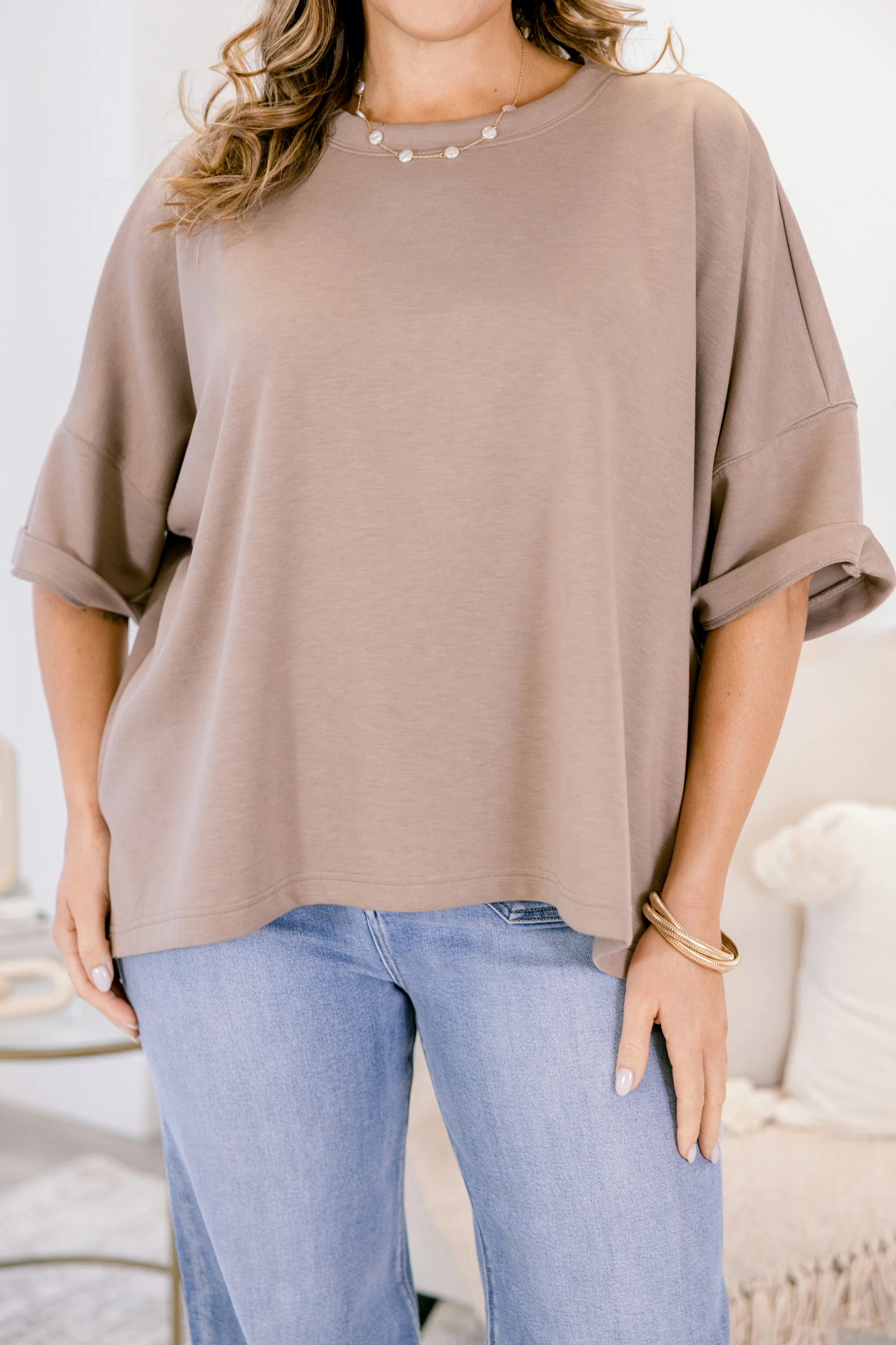 Comfortable Charm Top, Cocoa - Giverhouse