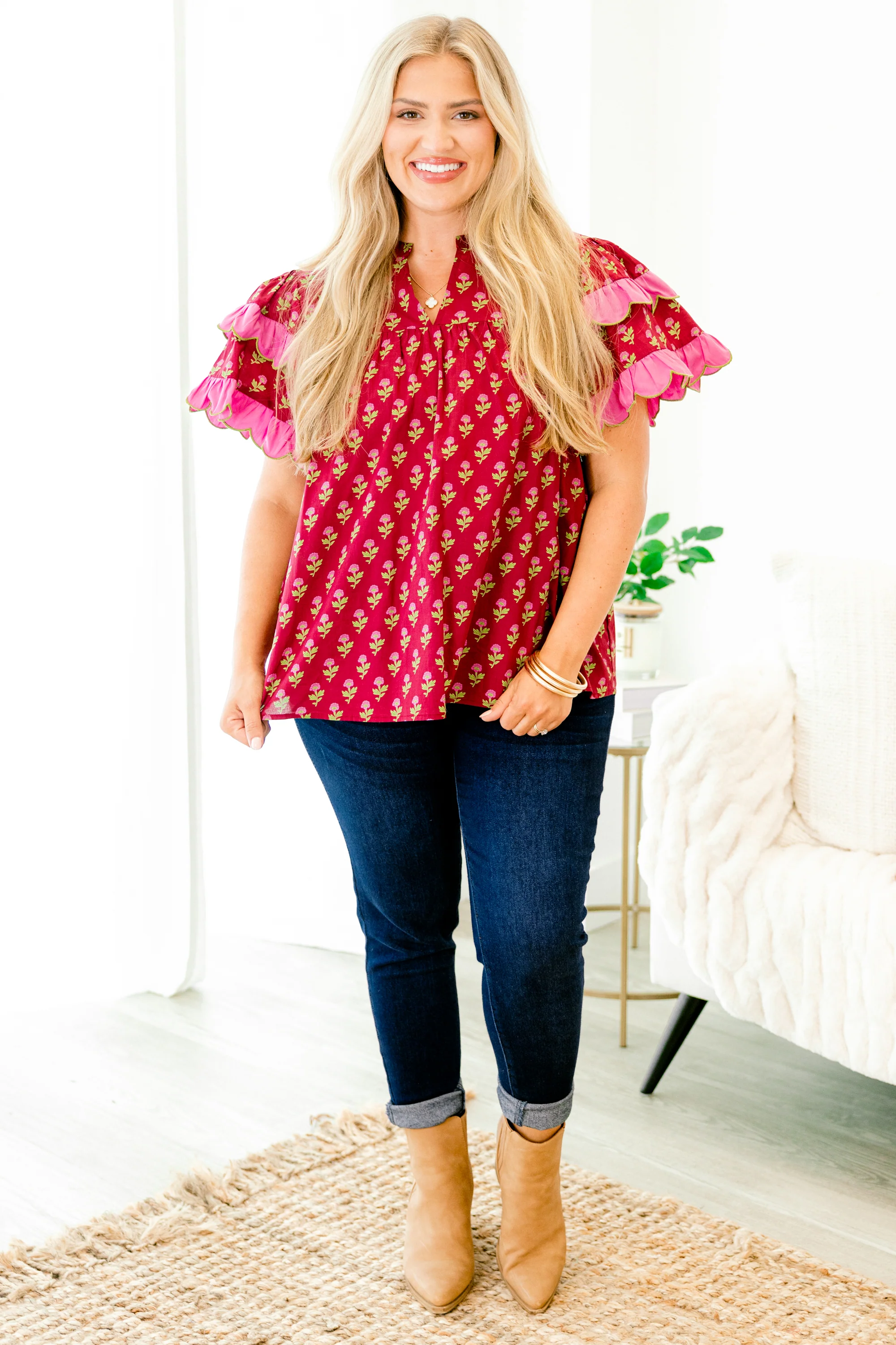 Santorini Bound Top, Red - Giverhouse