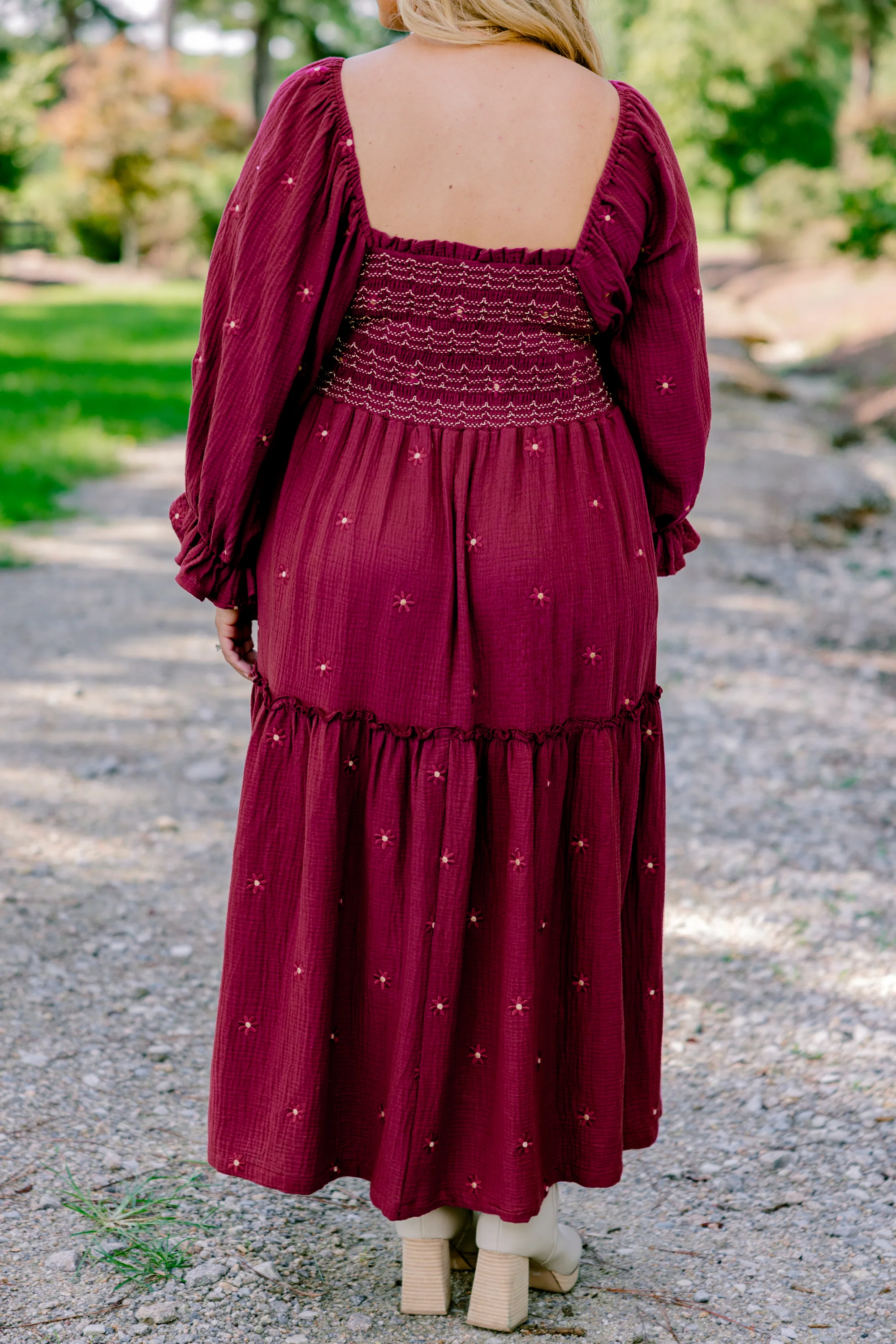 Wildflower Wonder Dress, Burgundy - Giverhouse