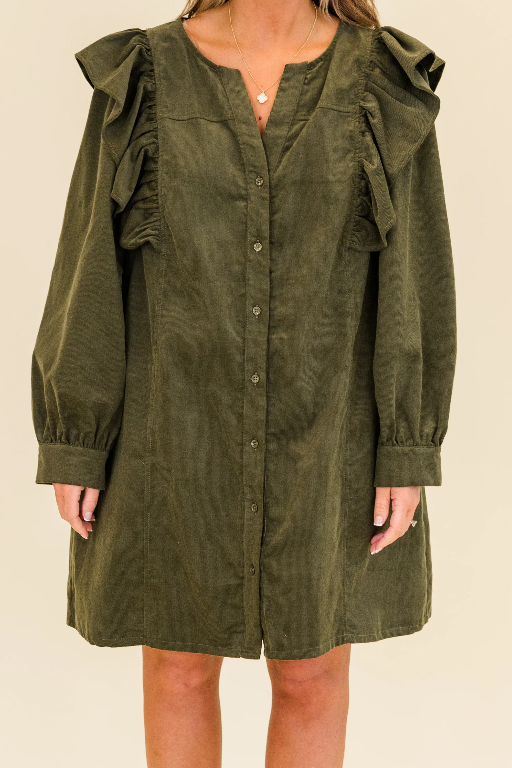 When The Night is Here Dress, Olive - Giverhouse