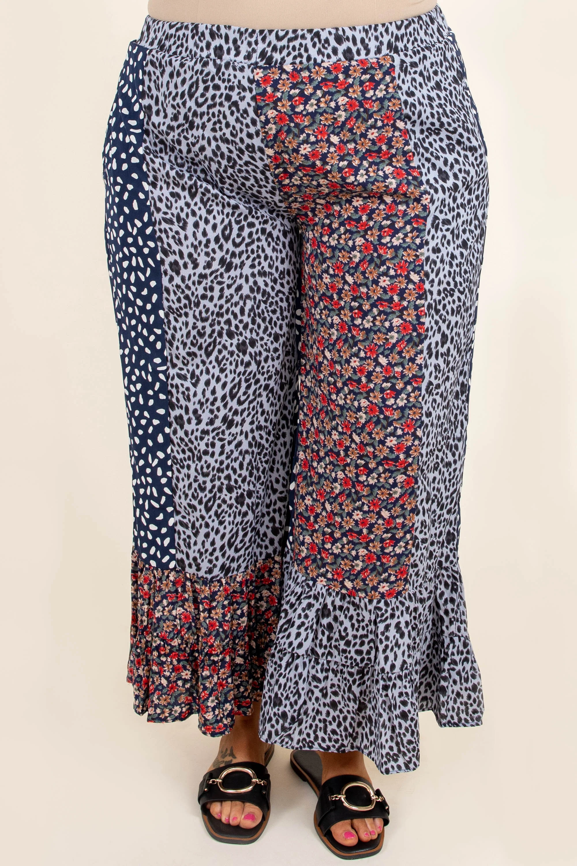 Poppy Strolls Pants, Navy Mix - Giverhouse