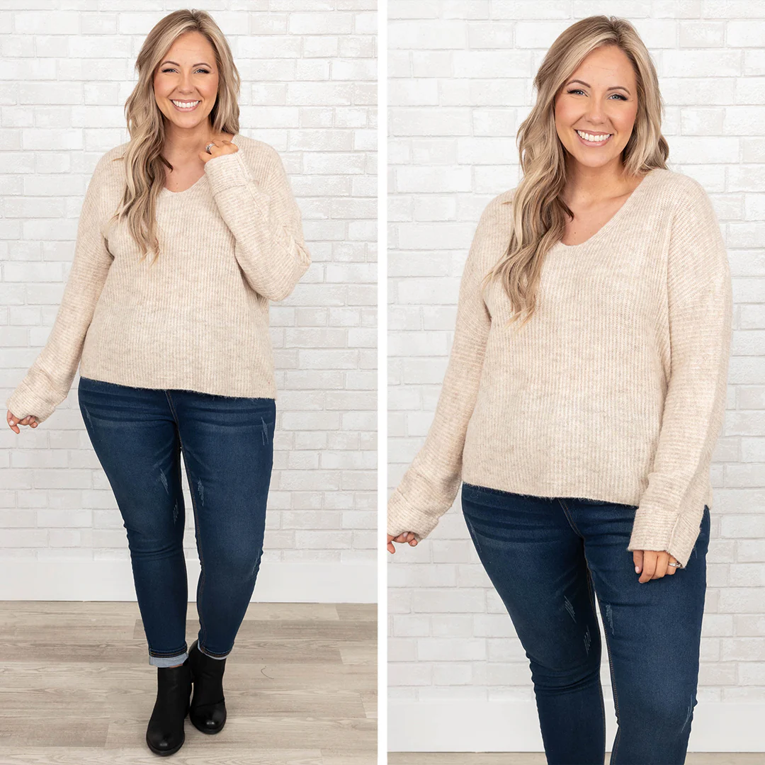 Always Better With You Sweater, Cream - Giverhouse