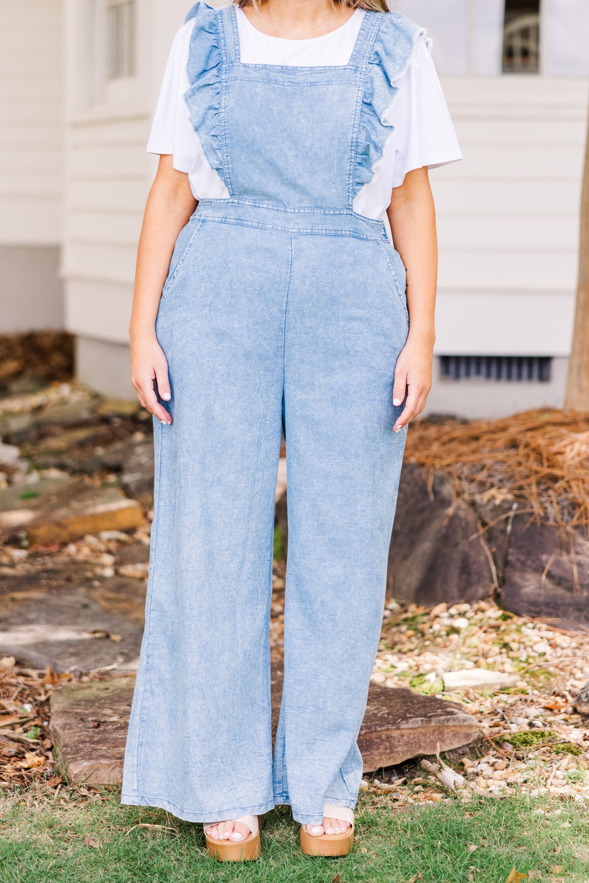Every Angle Jumpsuit, Washed Denim - Giverhouse