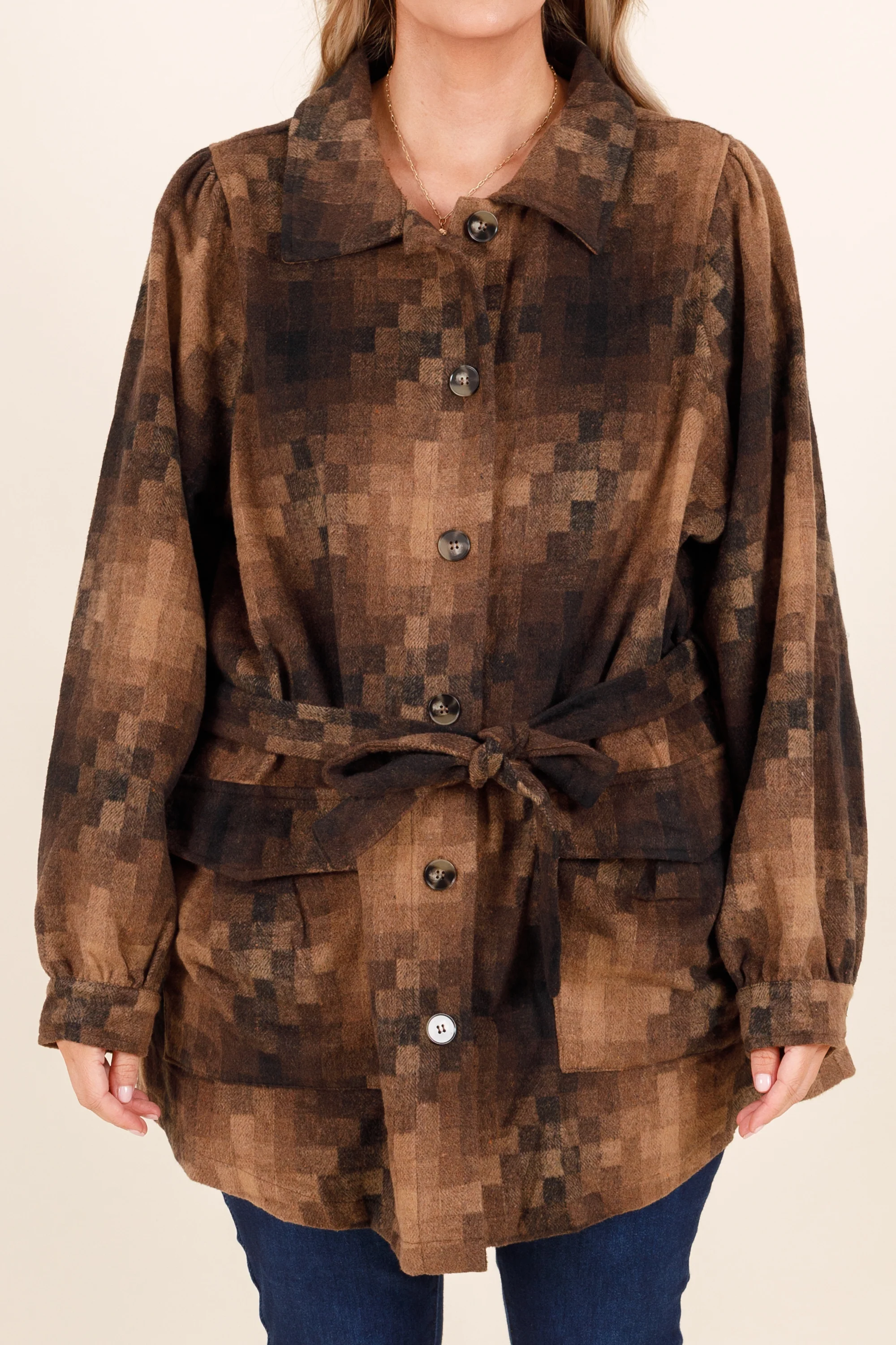 I'm Happier Now Top, Brown - Giverhouse