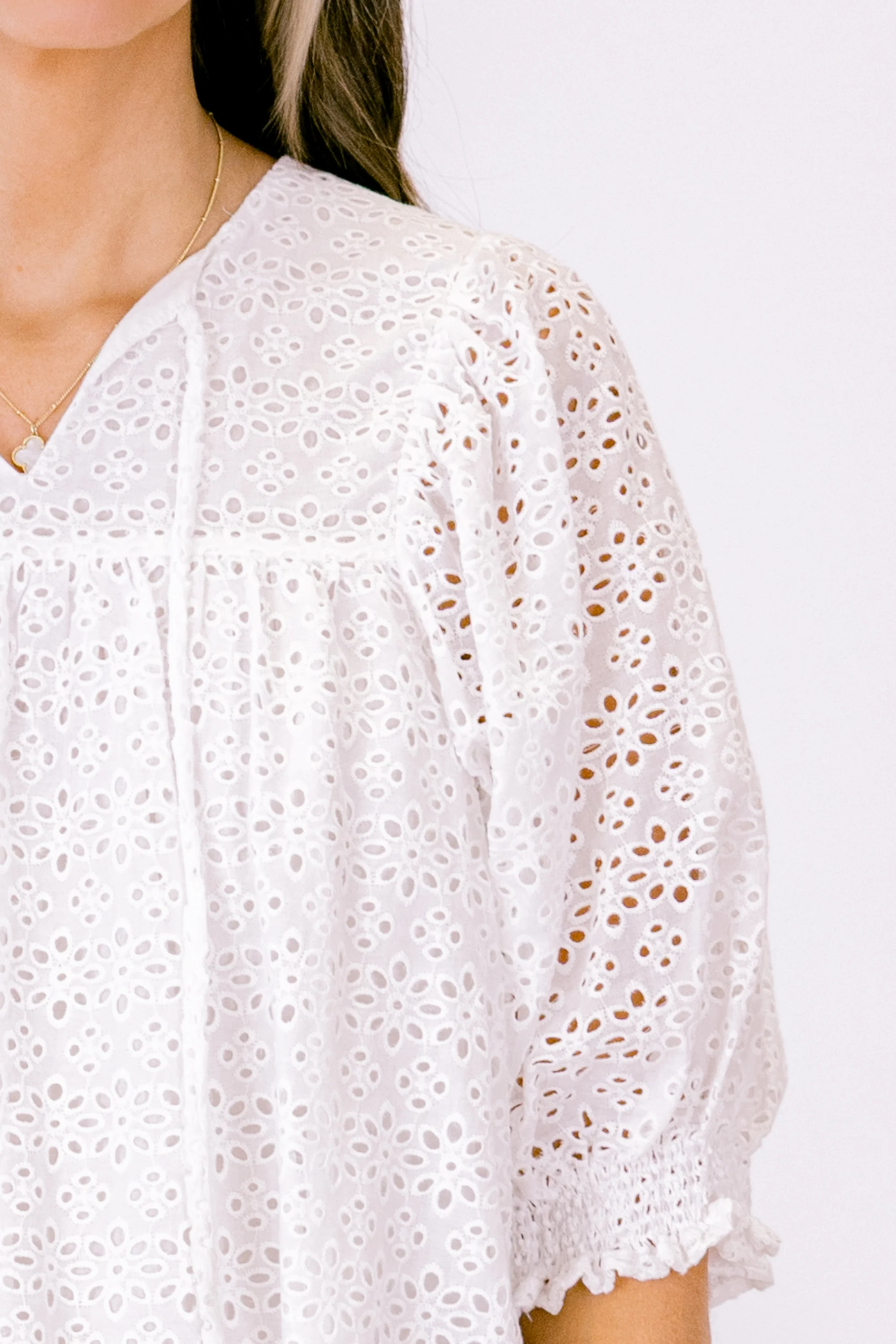 Graceful In Lace Top, White - Giverhouse