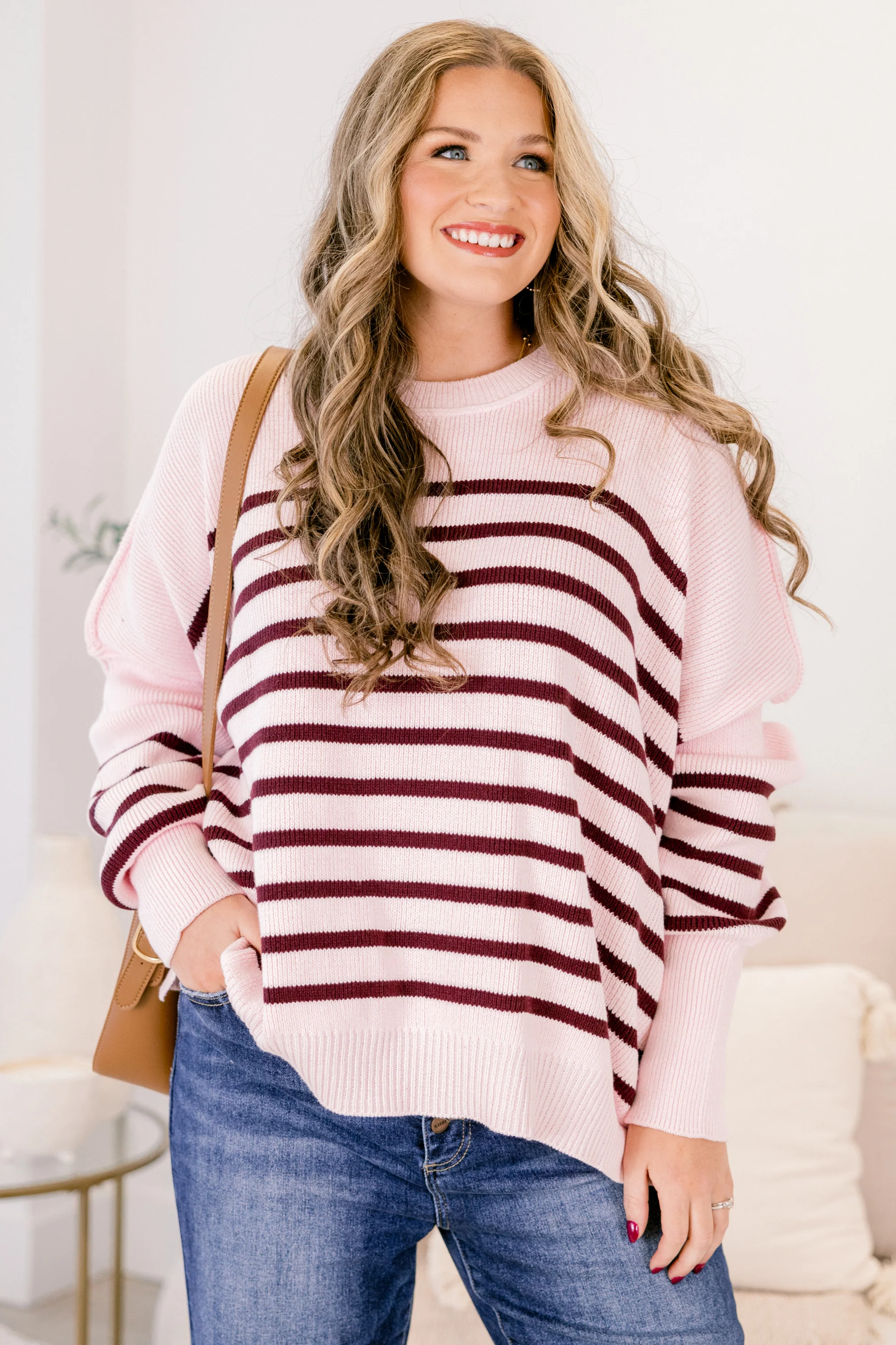 Magically Perfect Sweater, Pink Stripe - Giverhouse