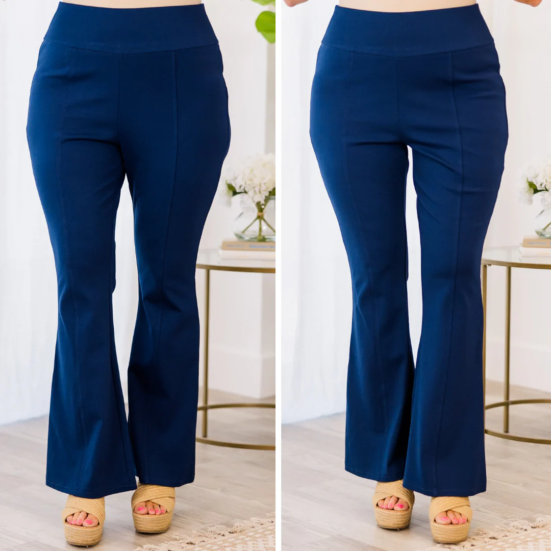 Deep Dive Flare Pants, Navy - Giverhouse