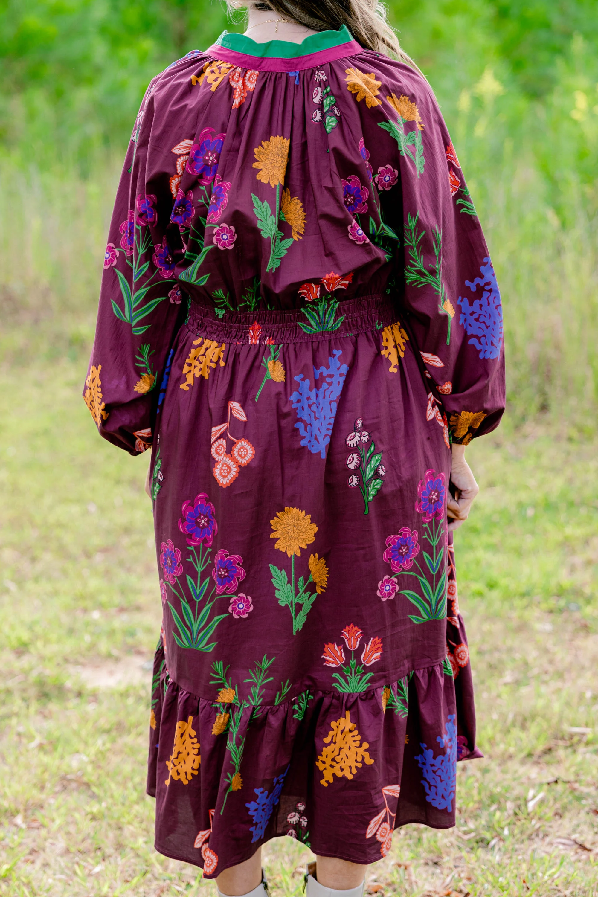 Just Went With It Dress, Burgundy - Giverhouse