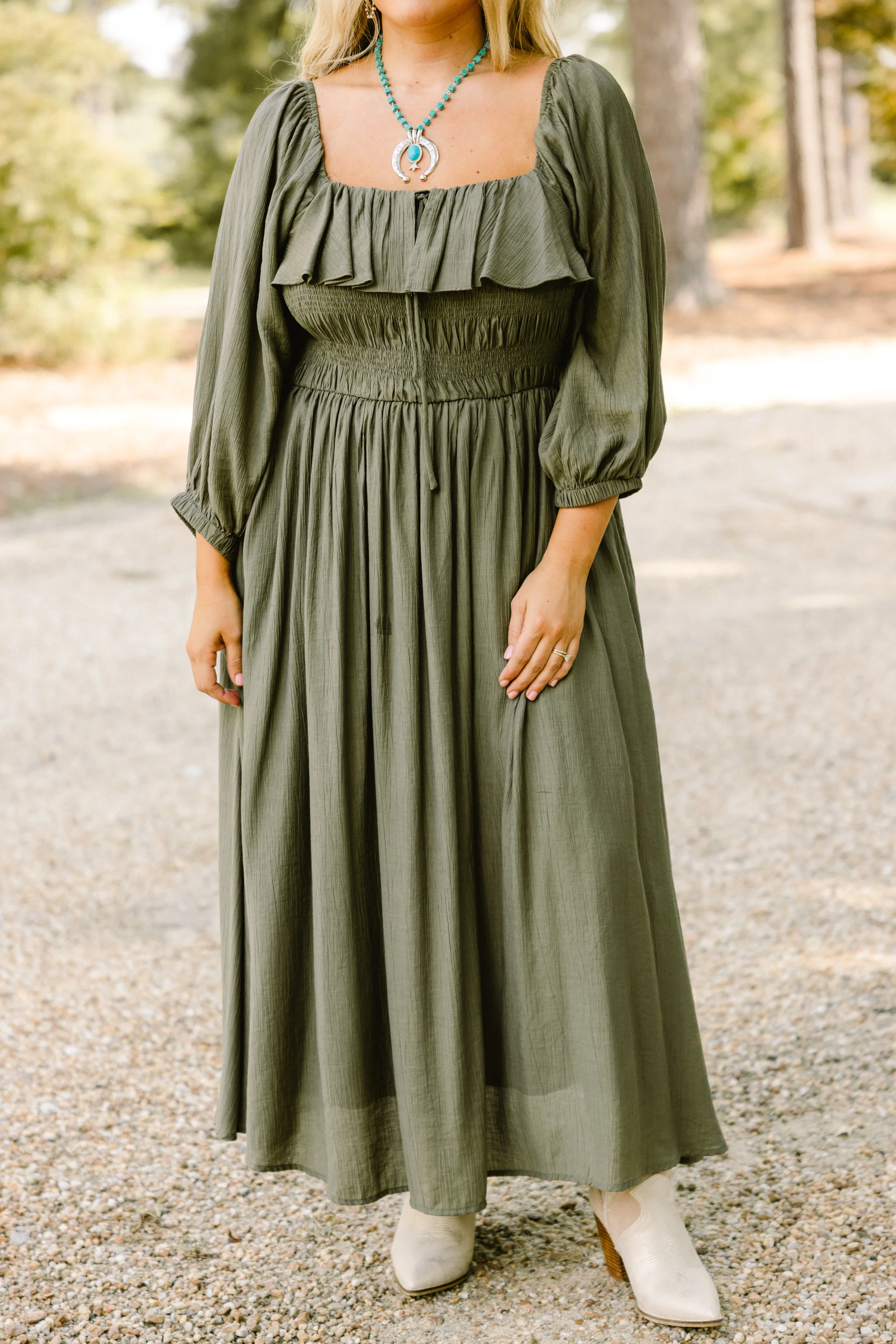 Grace Filled Dress, Green - Giverhouse