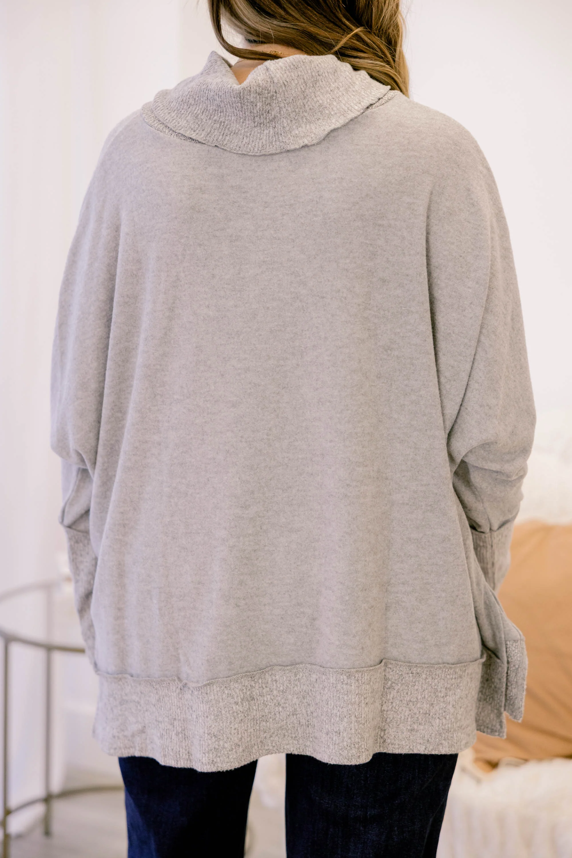 Working Late Top, Gray - Giverhouse