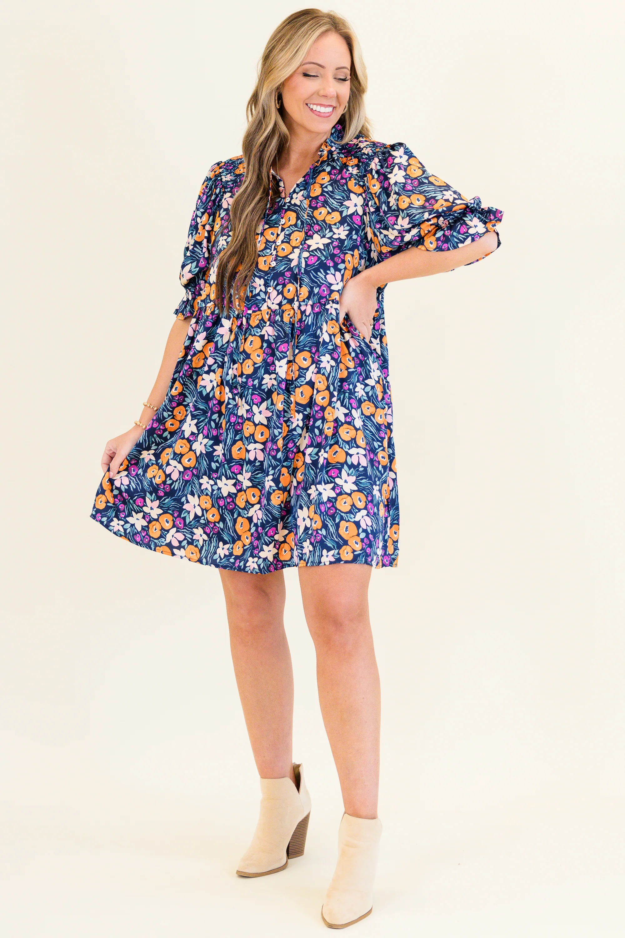 Feel The Rush Dress, Navy - Giverhouse