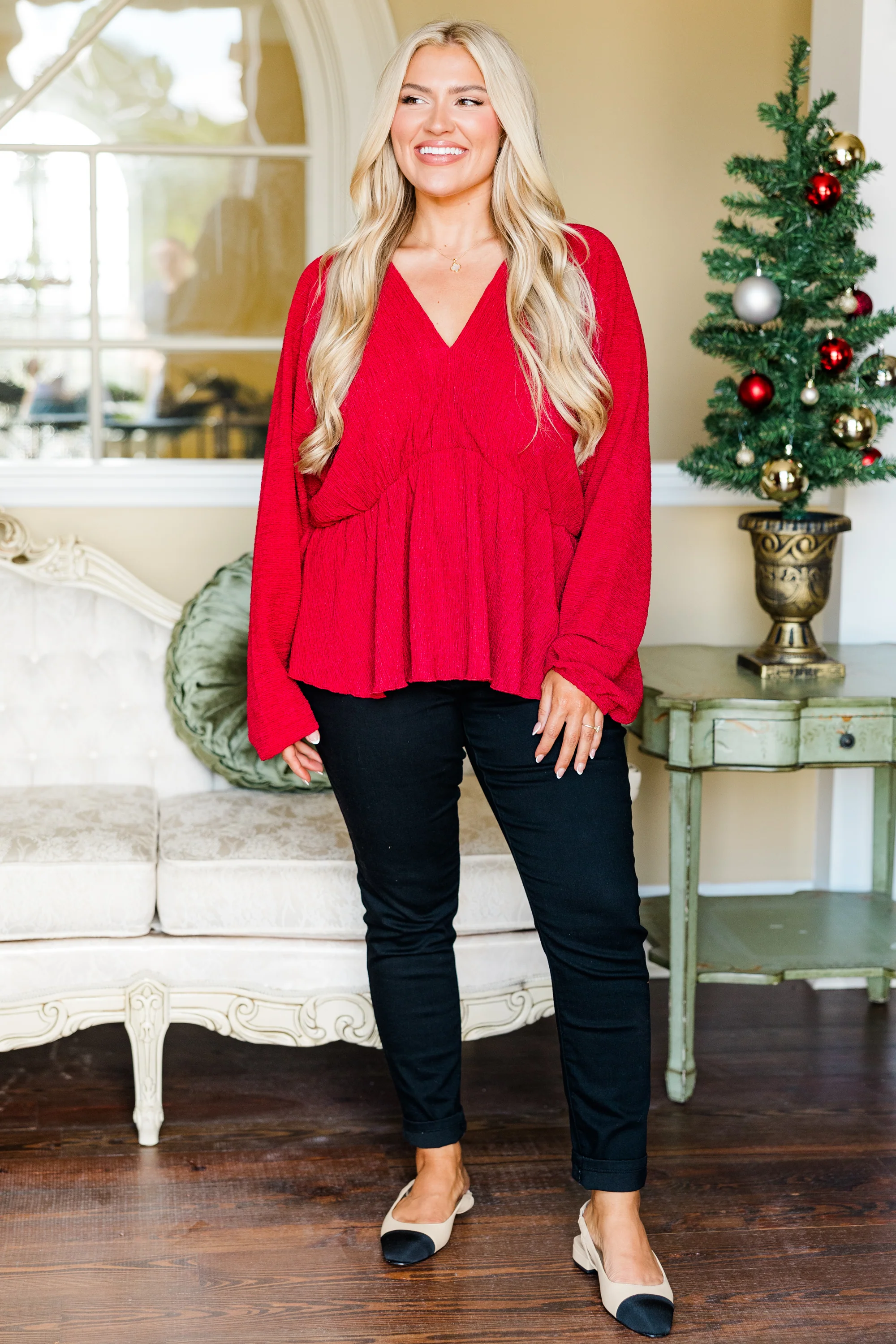 Meet Me At Our Spot Top, Red - Giverhouse