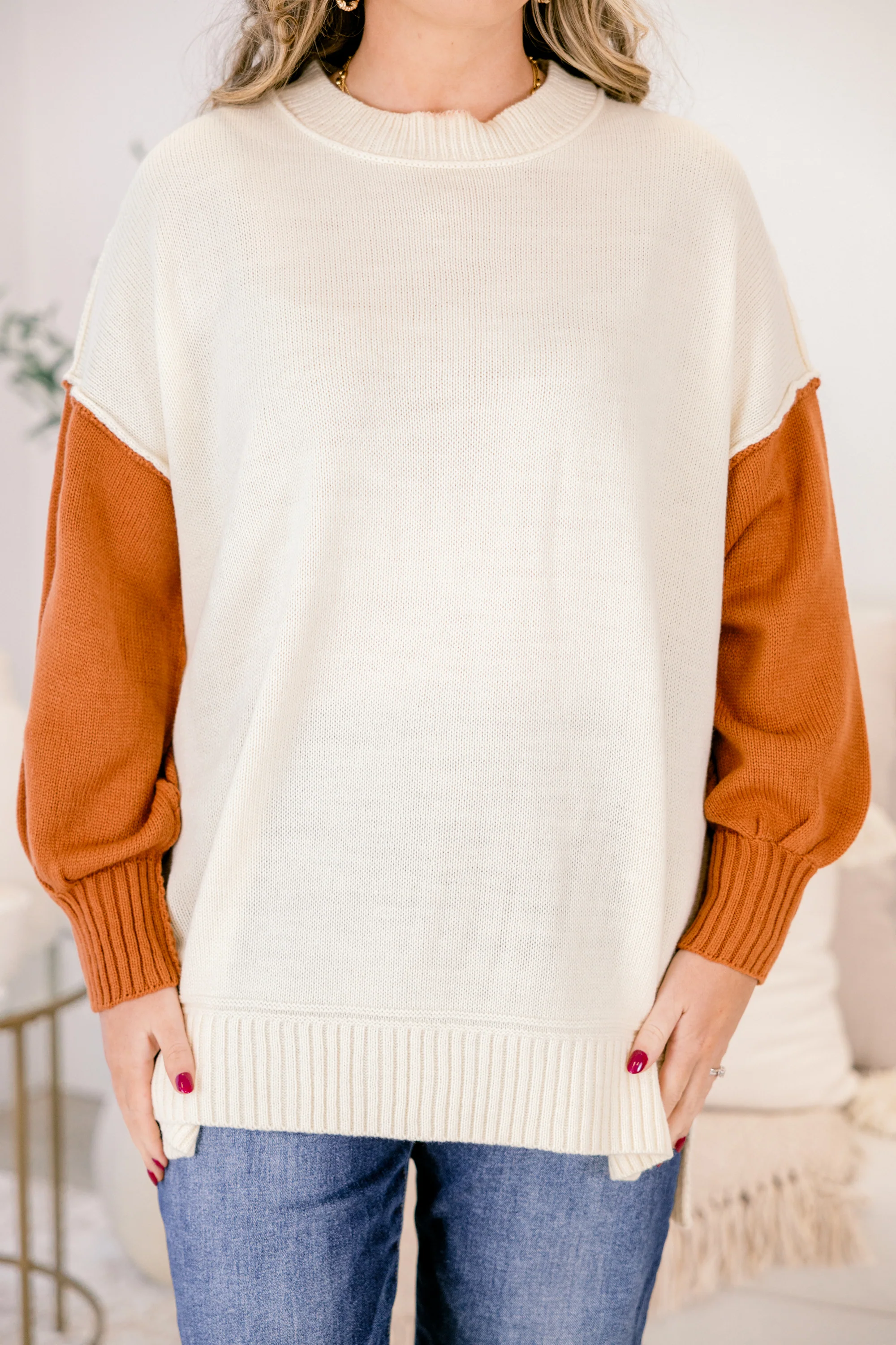 Cozy Days Coming Sweater, Taupe-Brown - Giverhouse