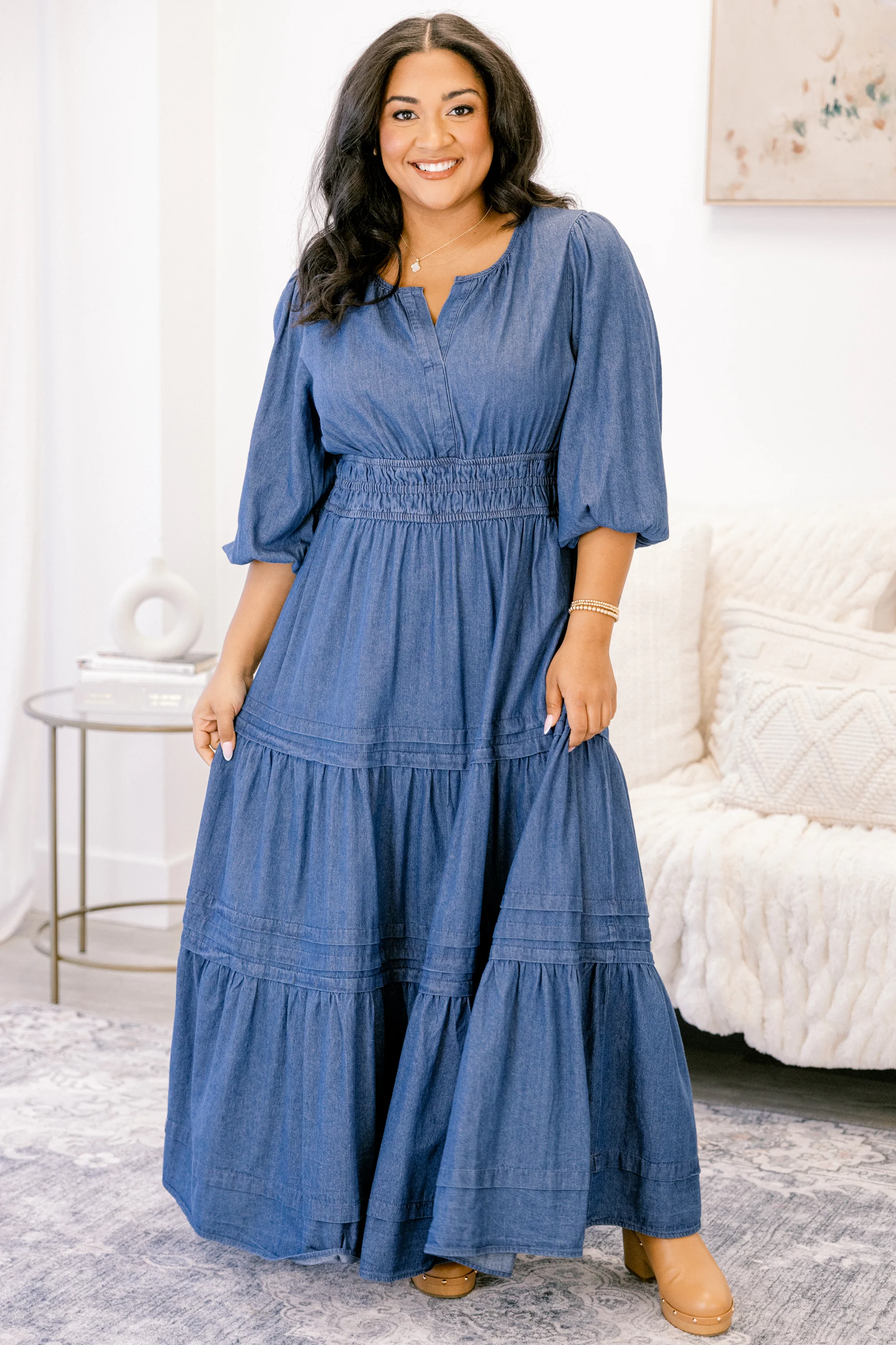 The Clear Choice Dress, Denim - Giverhouse