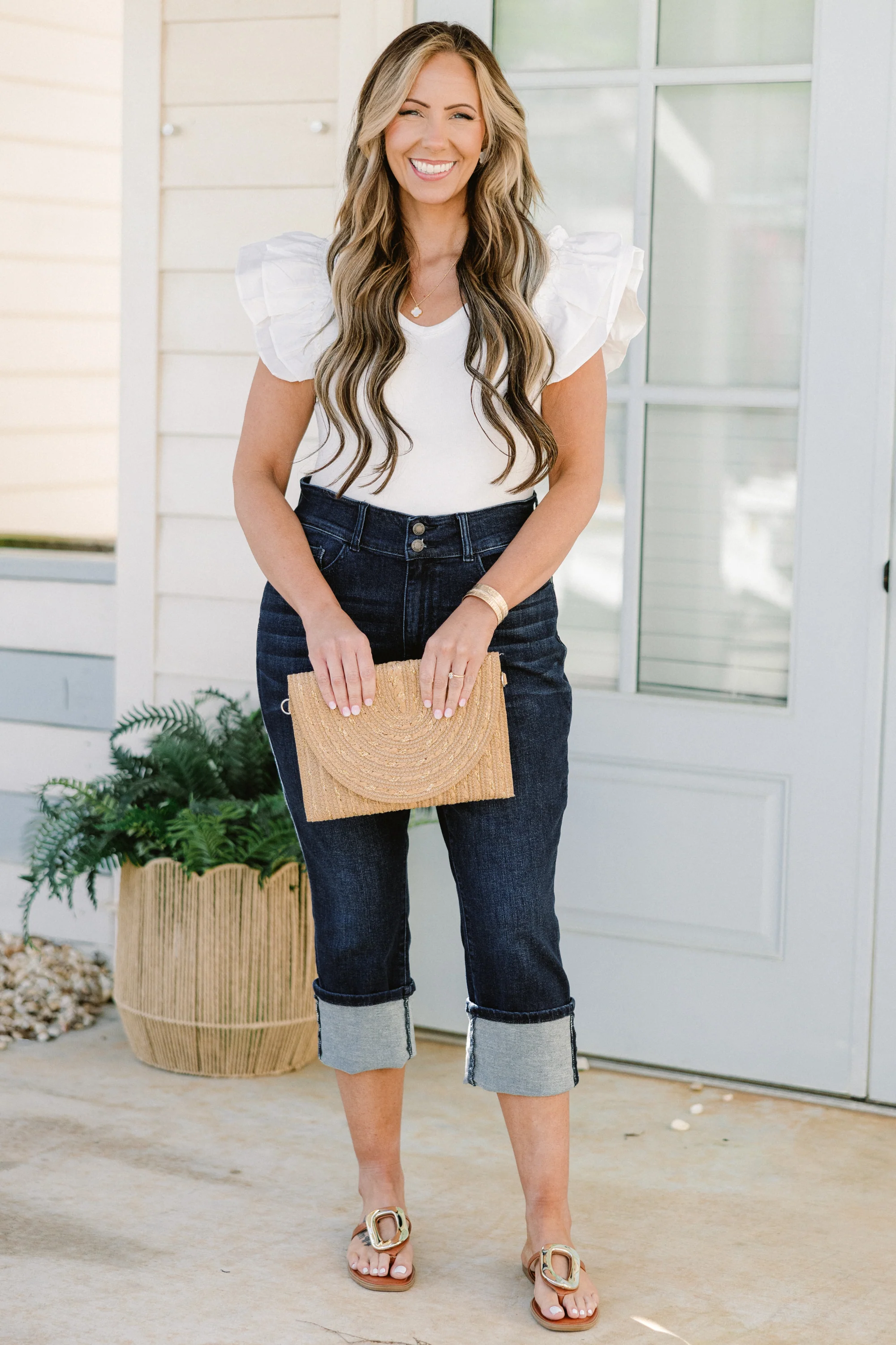 Judy Blue: Meet You There Capris, Blue - Giverhouse