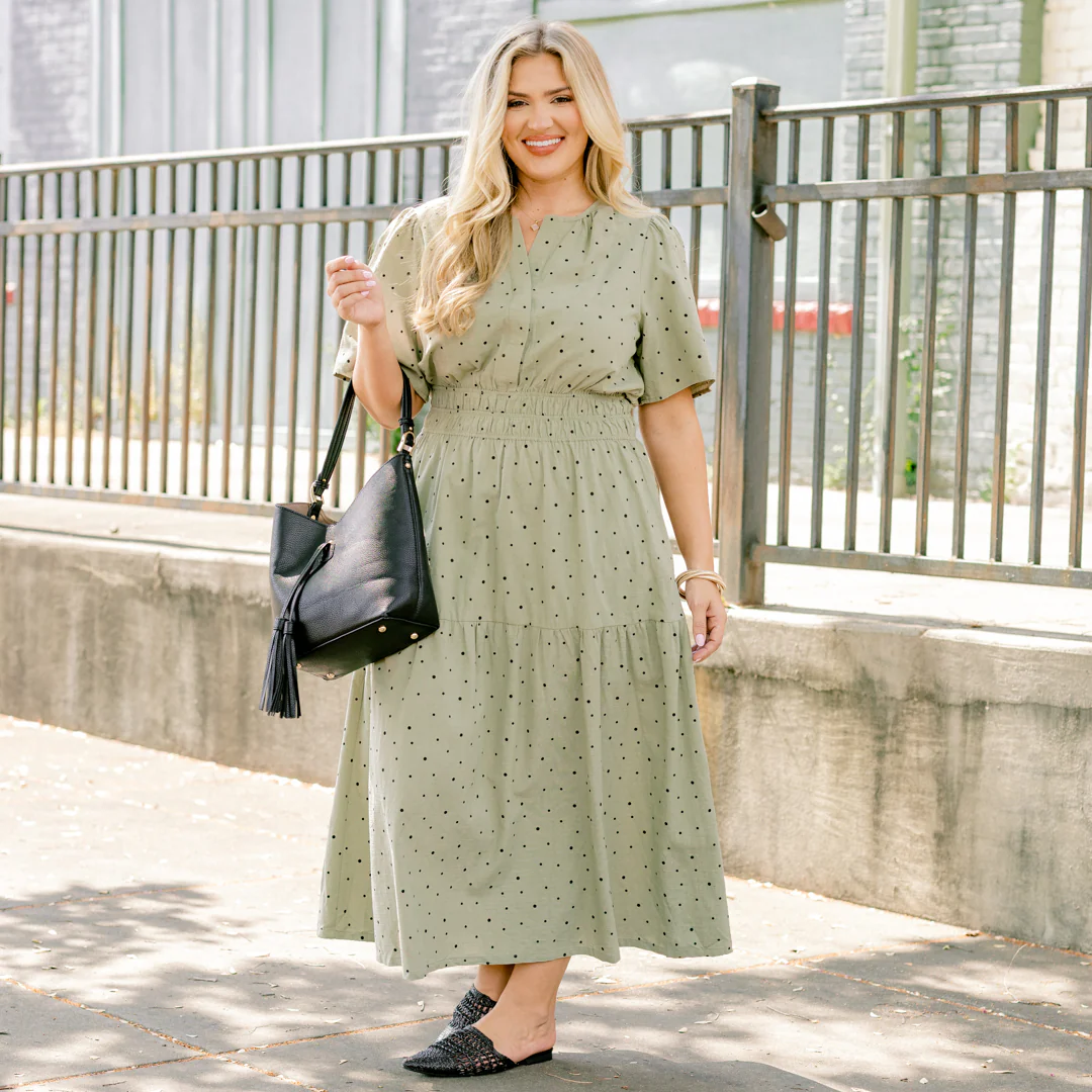 Anyone Can See Dress, Olive - Giverhouse