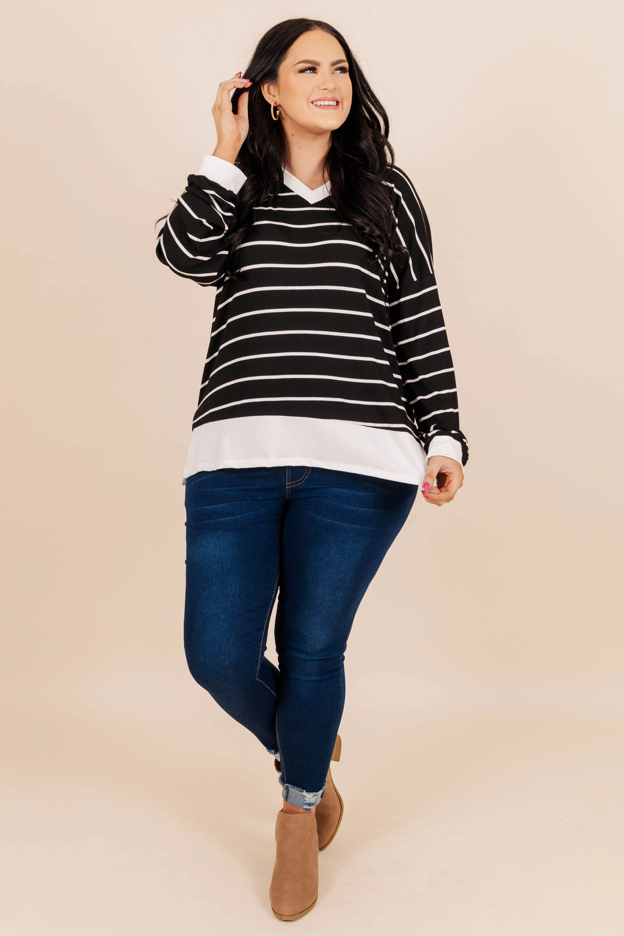 Free To Unwind Top, Black - Giverhouse