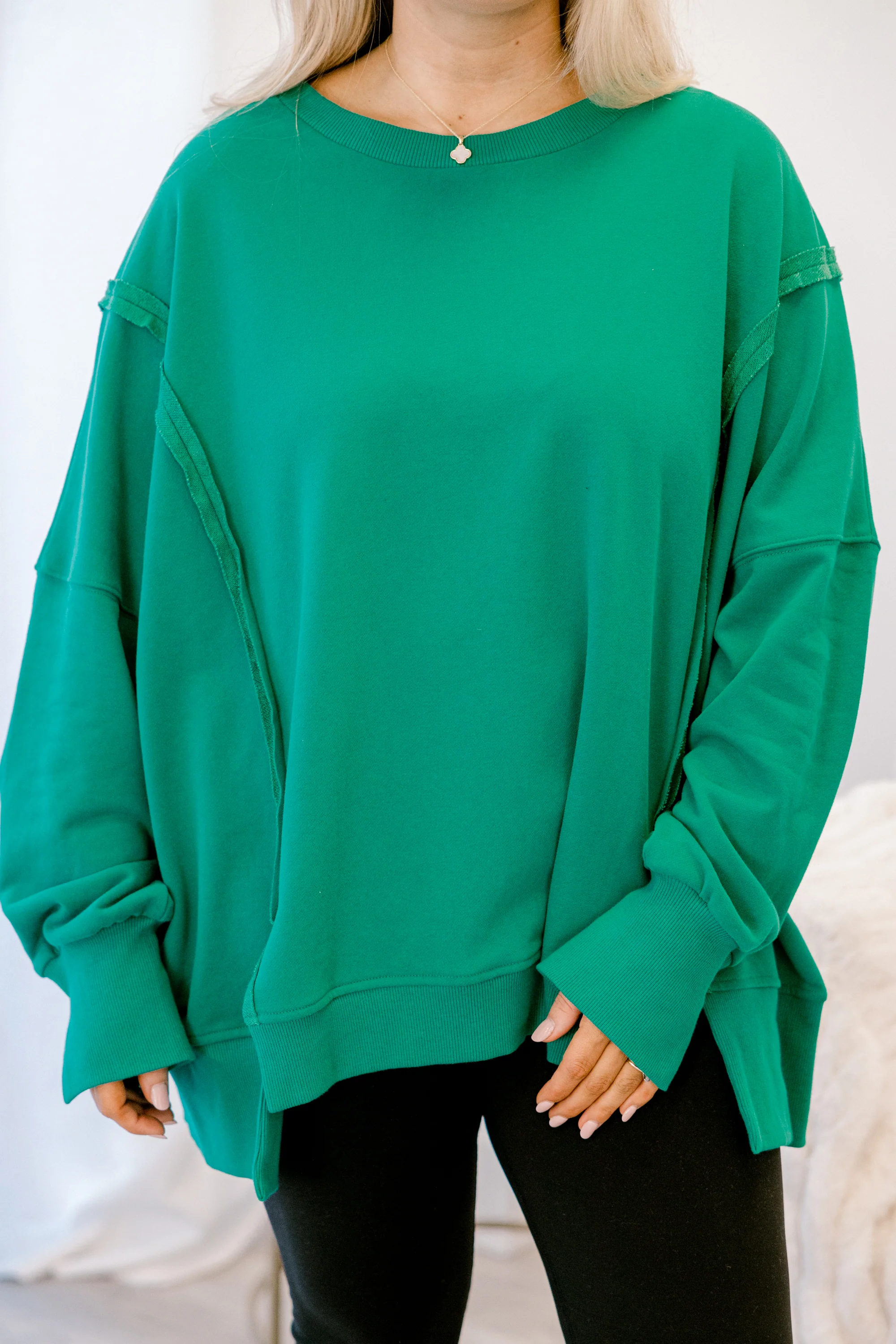 Sunset Glow Pullover, Emerald - Giverhouse