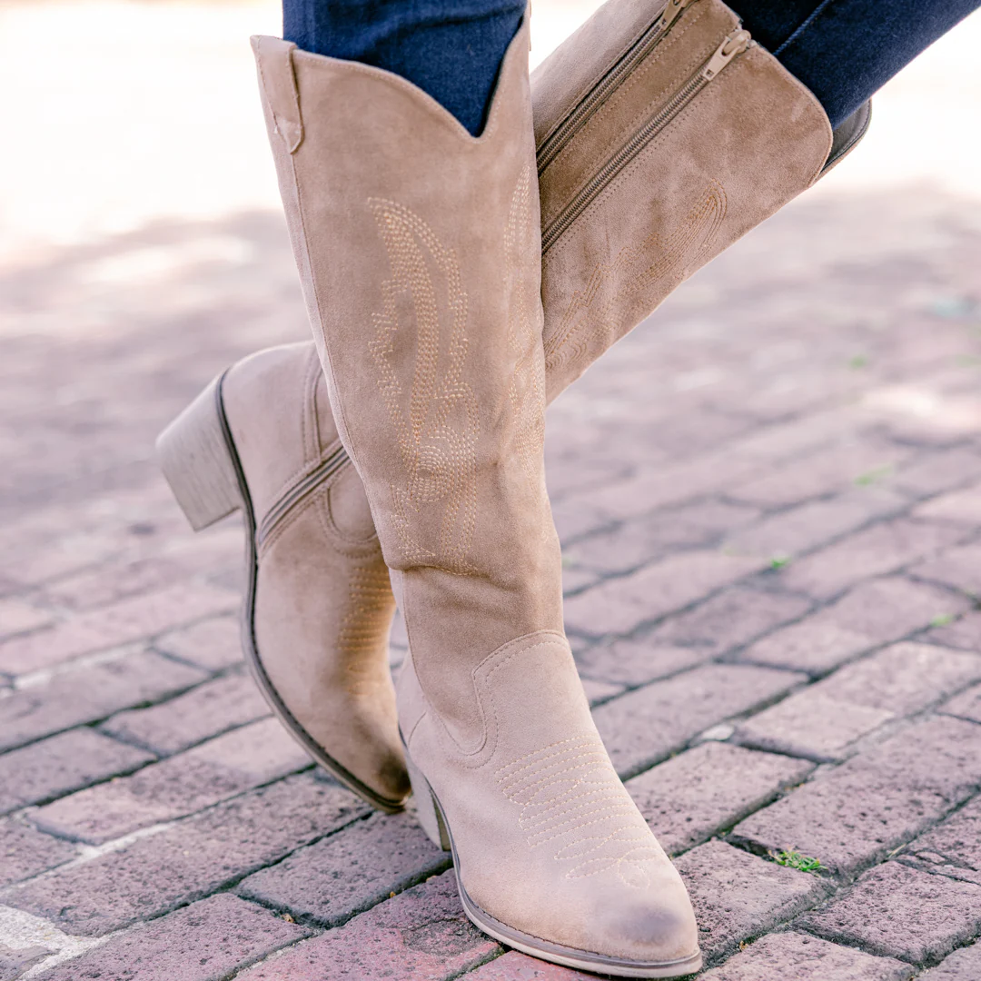 You Know Who Boots, Taupe - Giverhouse