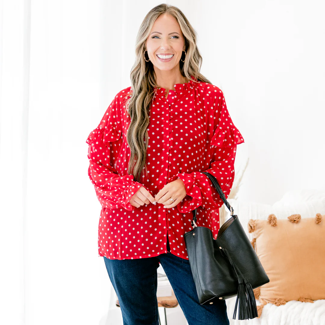 Happiness Is Homemade Top, Red - Giverhouse