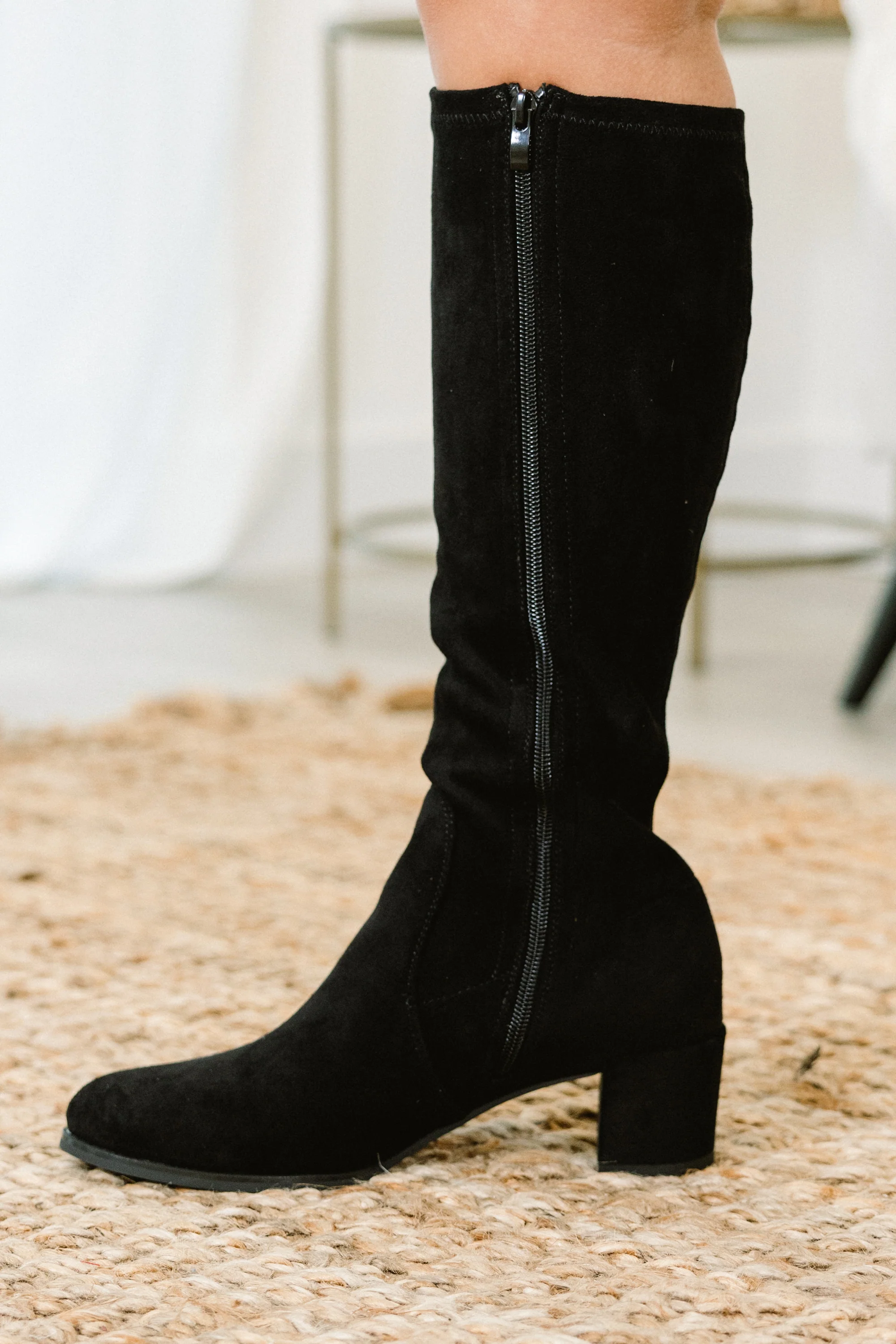 Run, Run, Runaway Wide Calf Boots, Black - Giverhouse