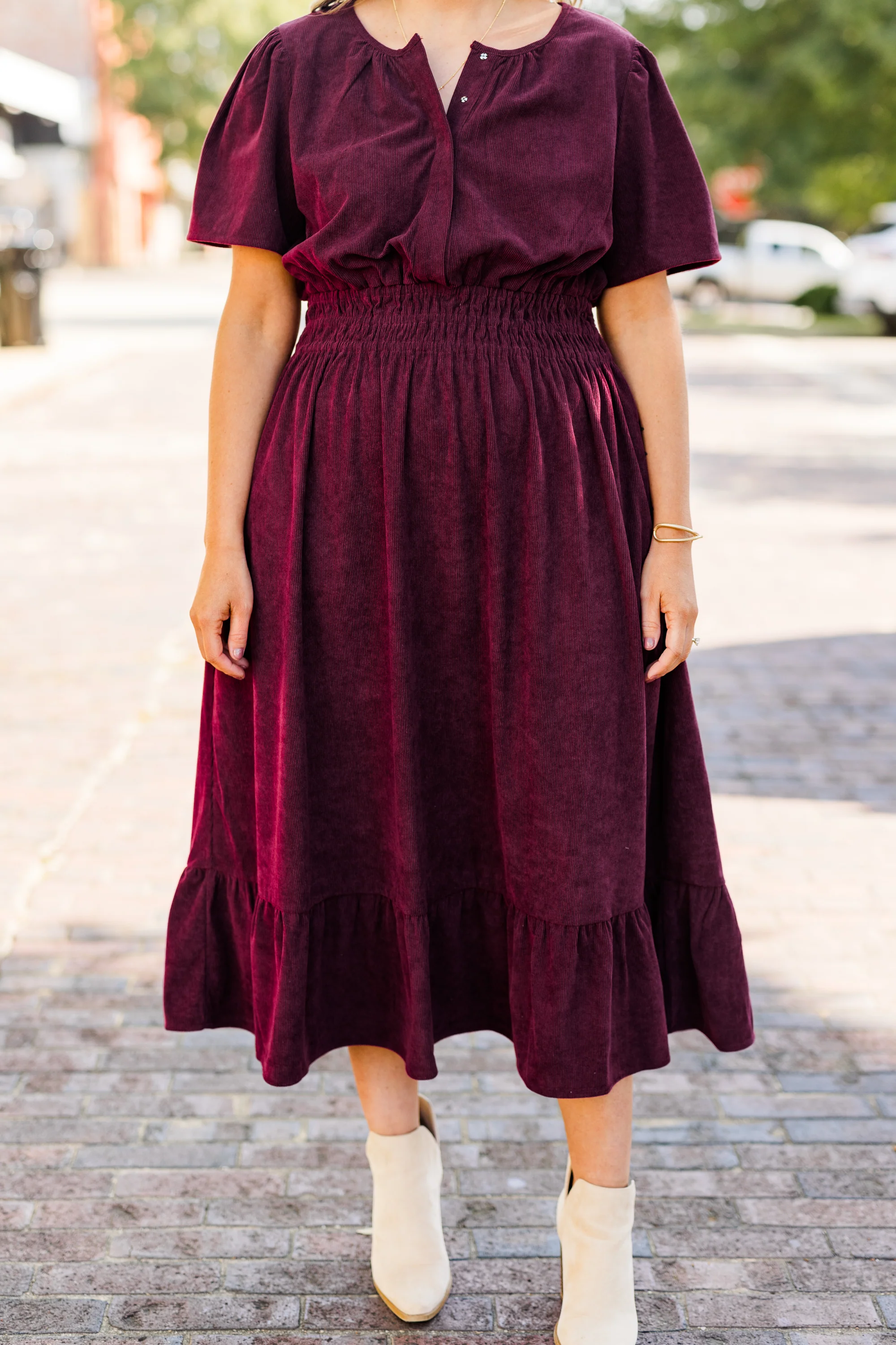 Lost In Time Dress, Plum - Giverhouse