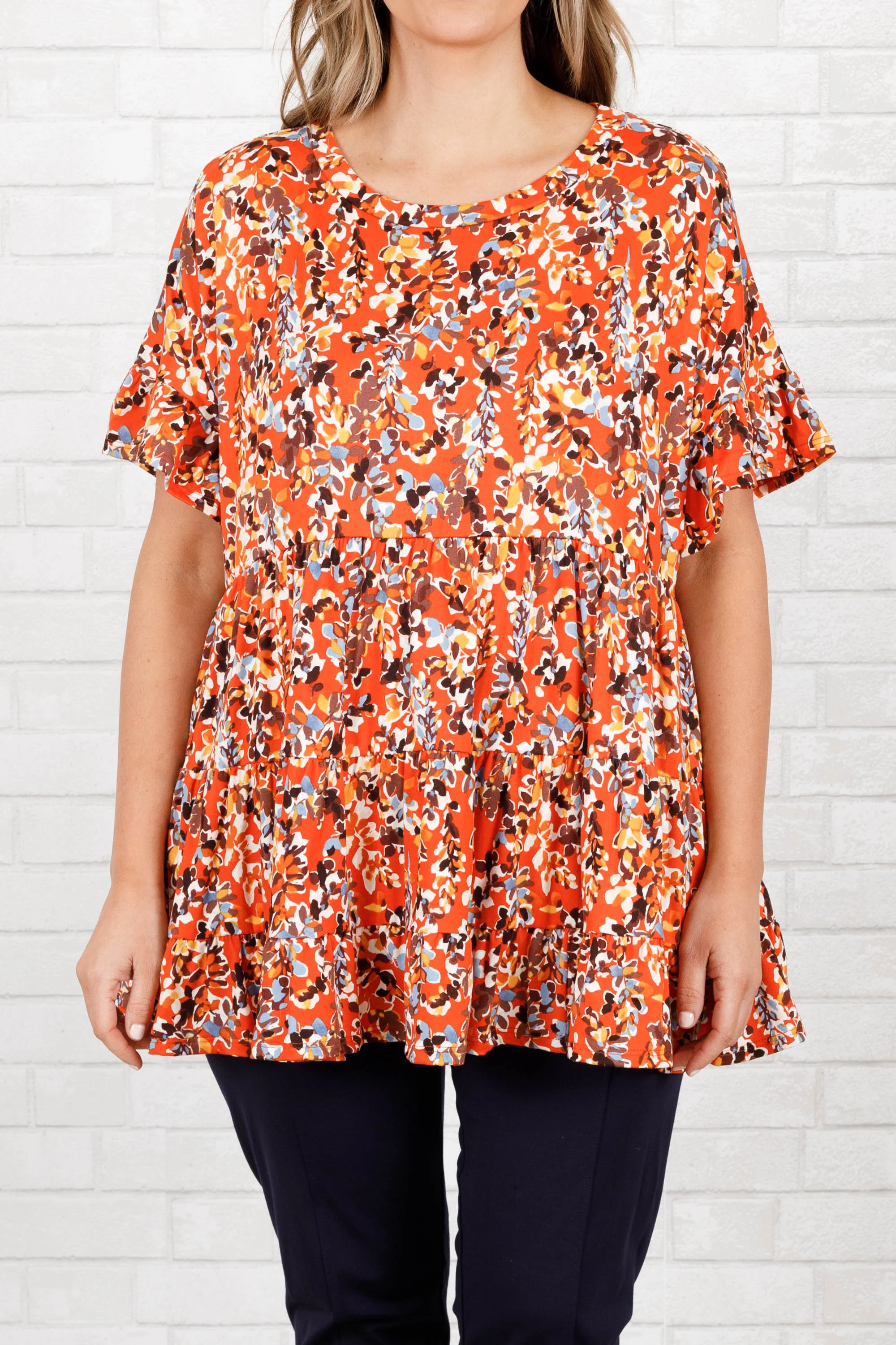 What A Day Top, Orange - Giverhouse