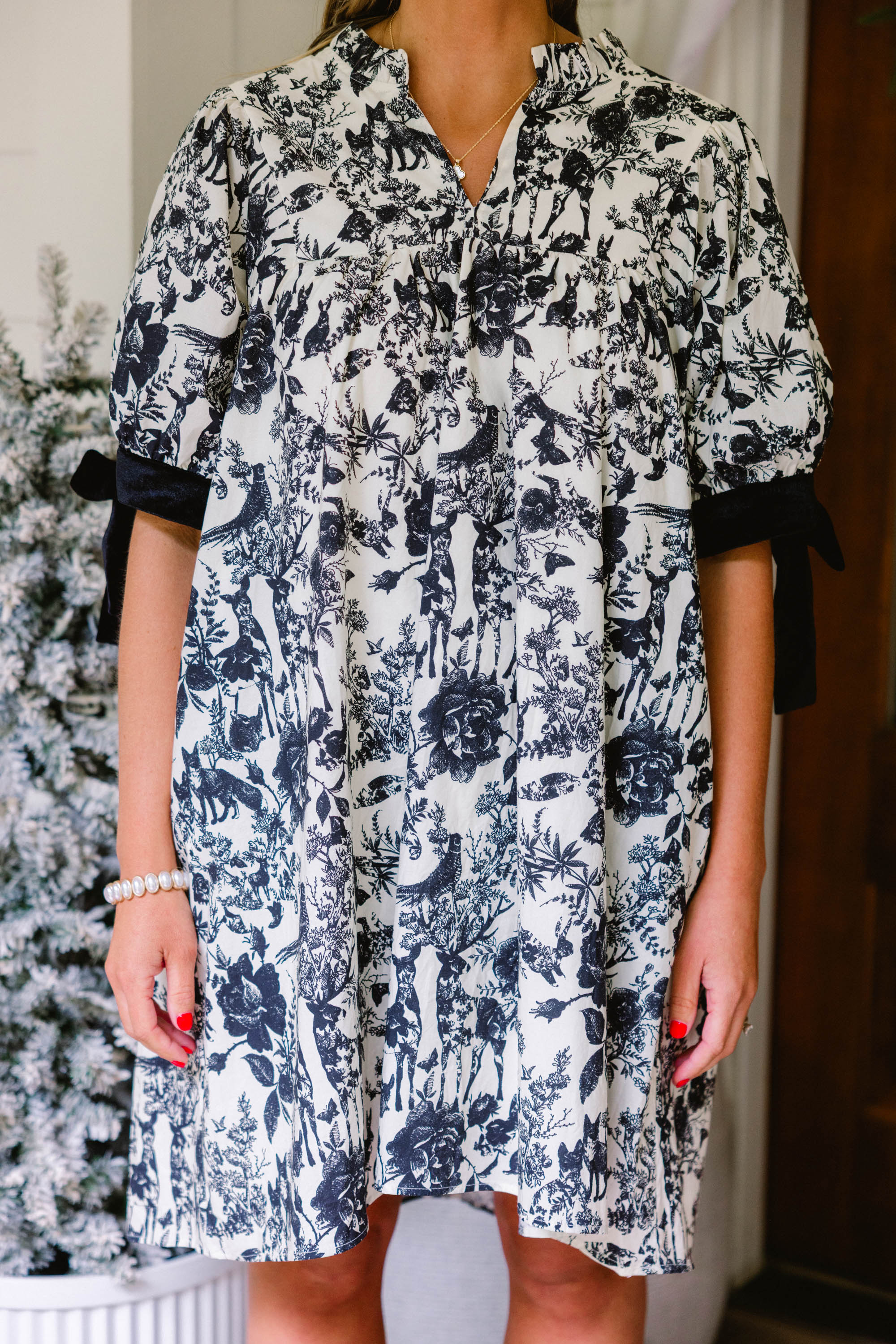 Make My Night Dress, Black Toile - Giverhouse