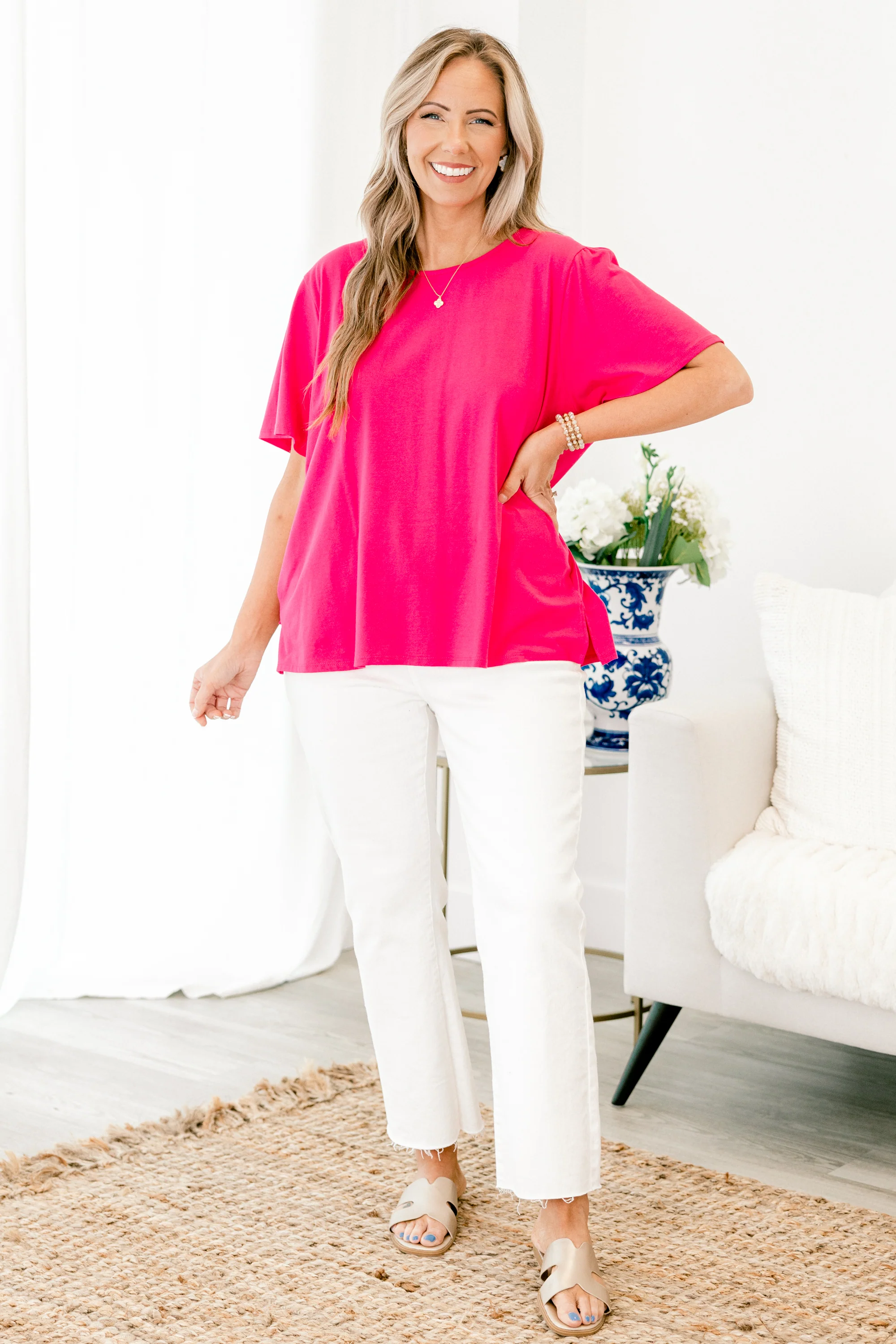 An Open Book Top, Fuchsia - Giverhouse