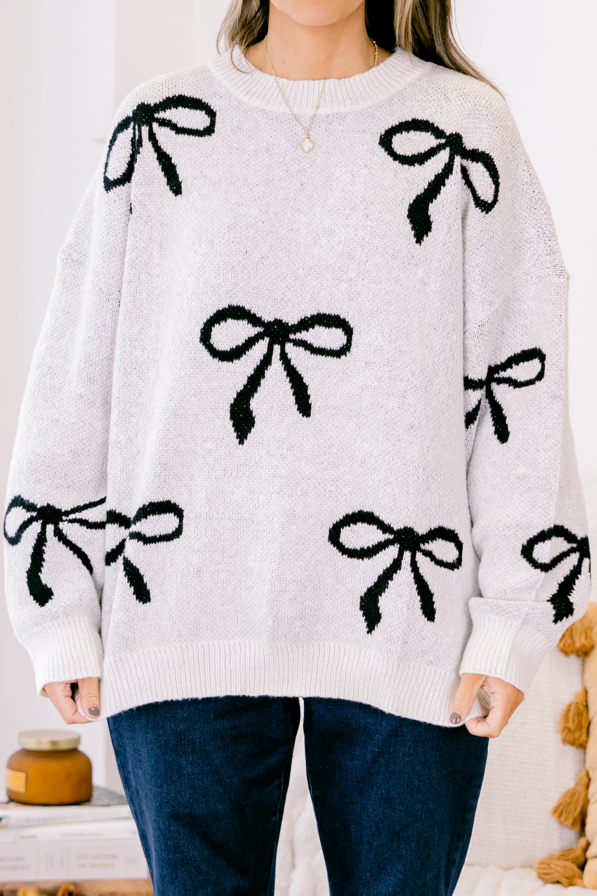 Staying Up To Date Sweater, Gray - Giverhouse