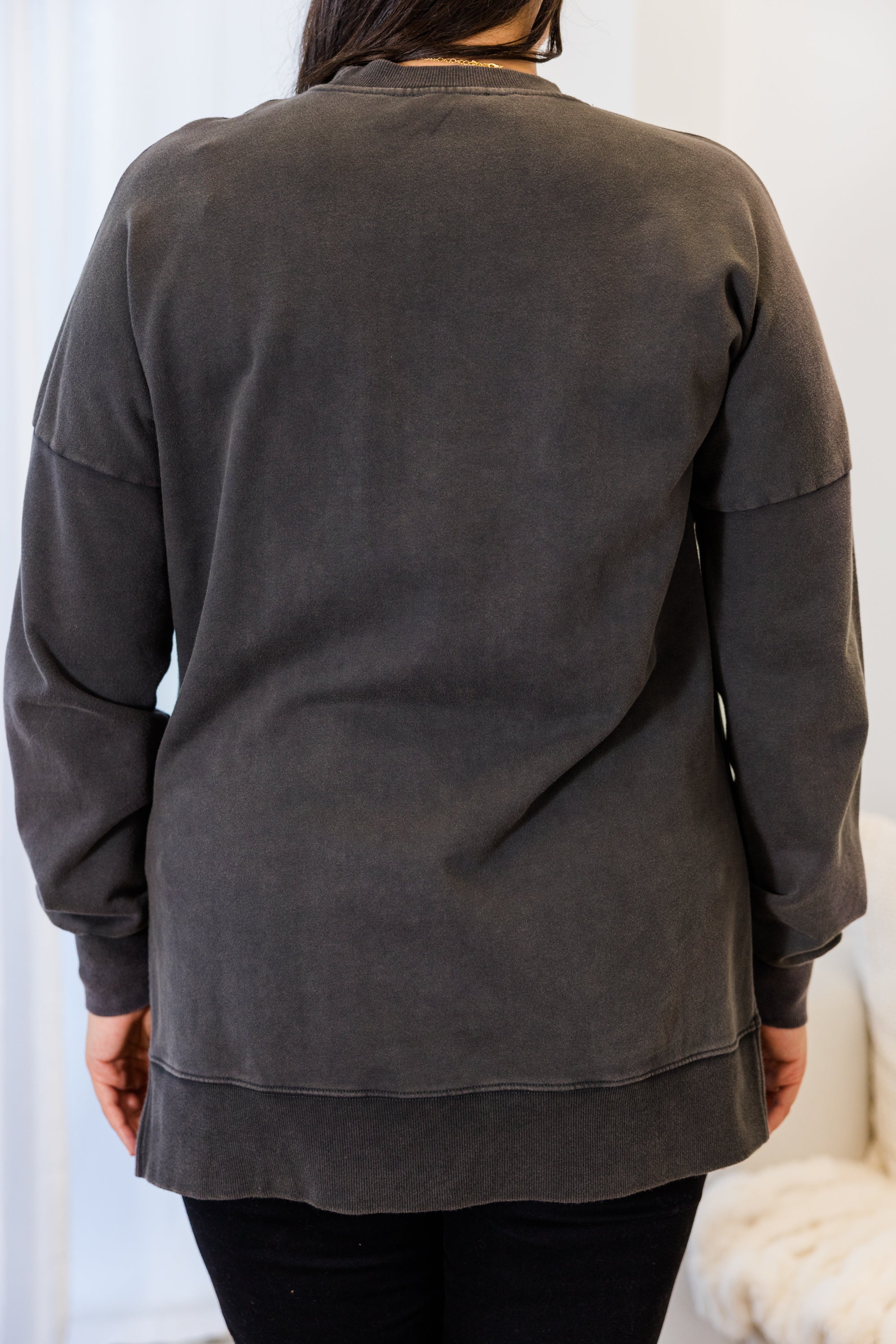 Girl I've Always Been Top, Black Acid Wash - Giverhouse