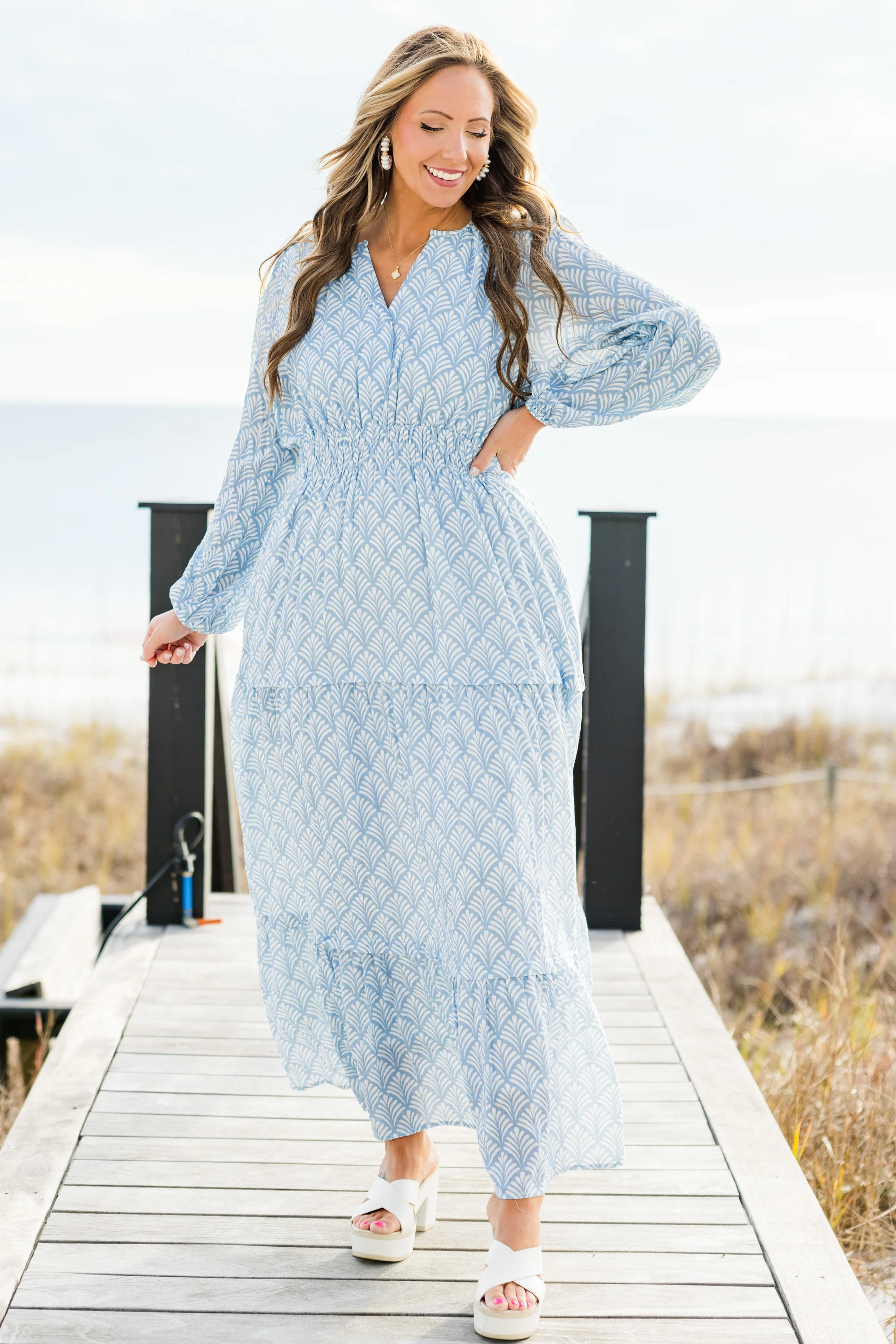 Gift Of Grace Maxi Dress, Blue - Giverhouse