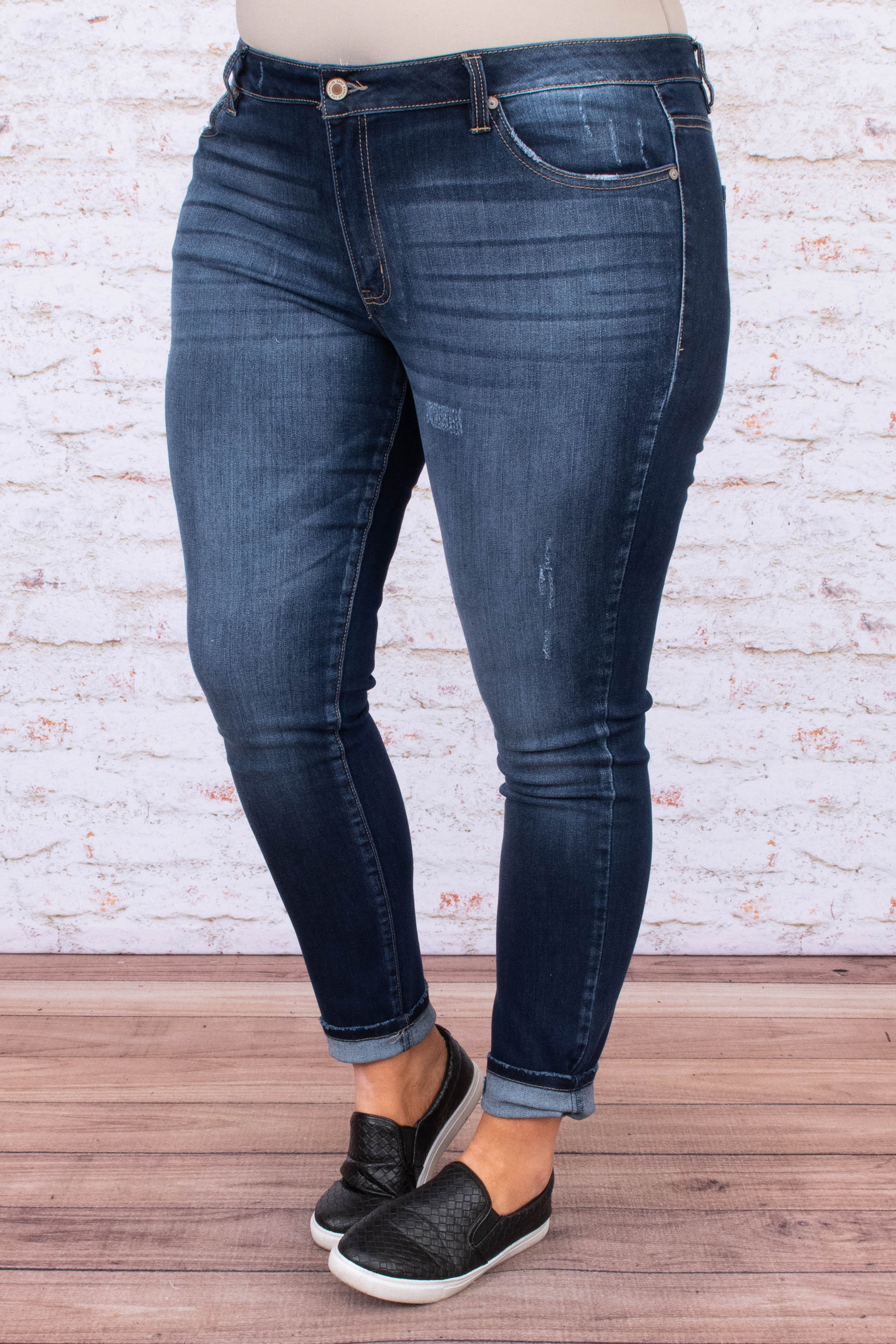 Wanting To Know Jeggings, Dark Wash - Giverhouse