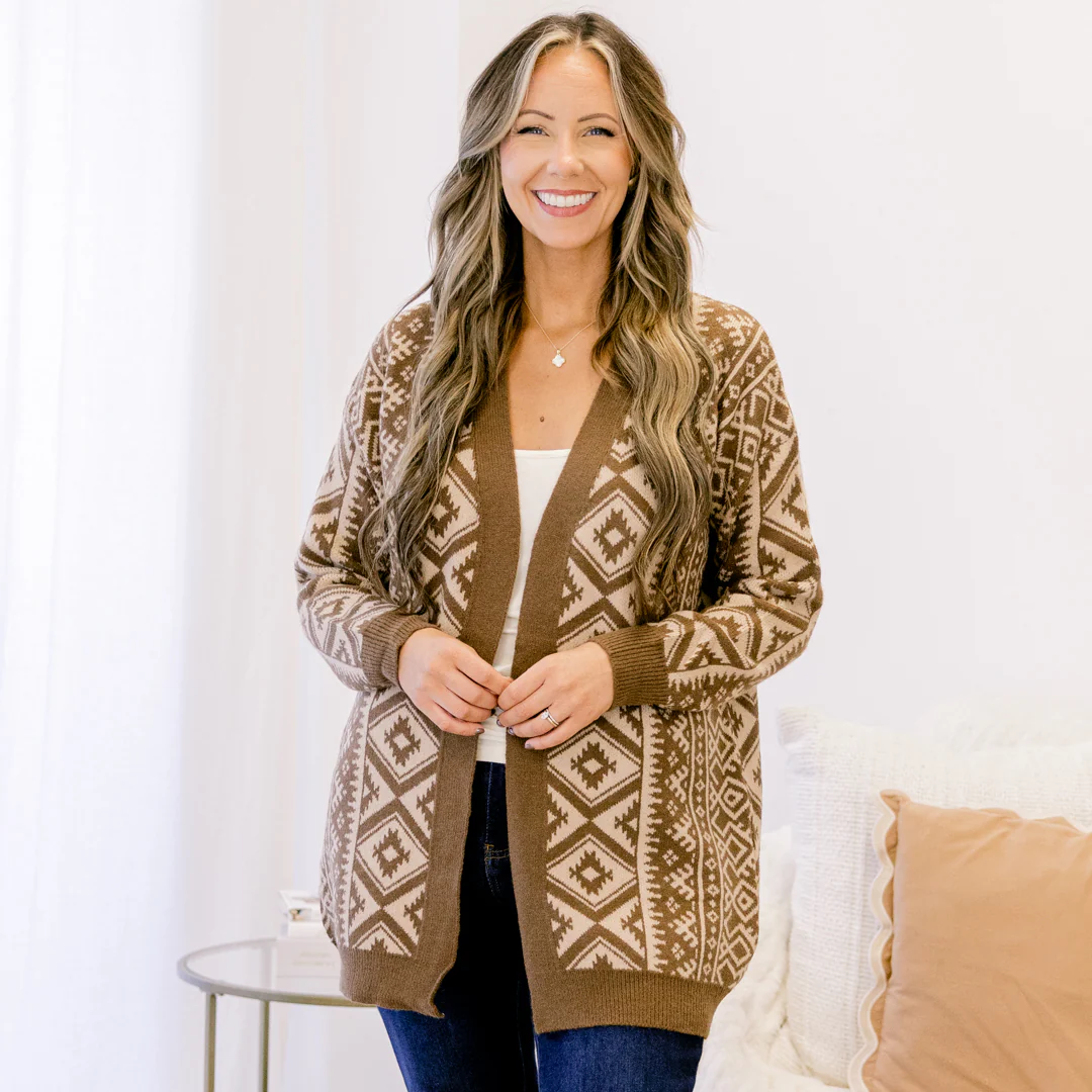 Like No Place On Earth Cardigan, Brown - Giverhouse