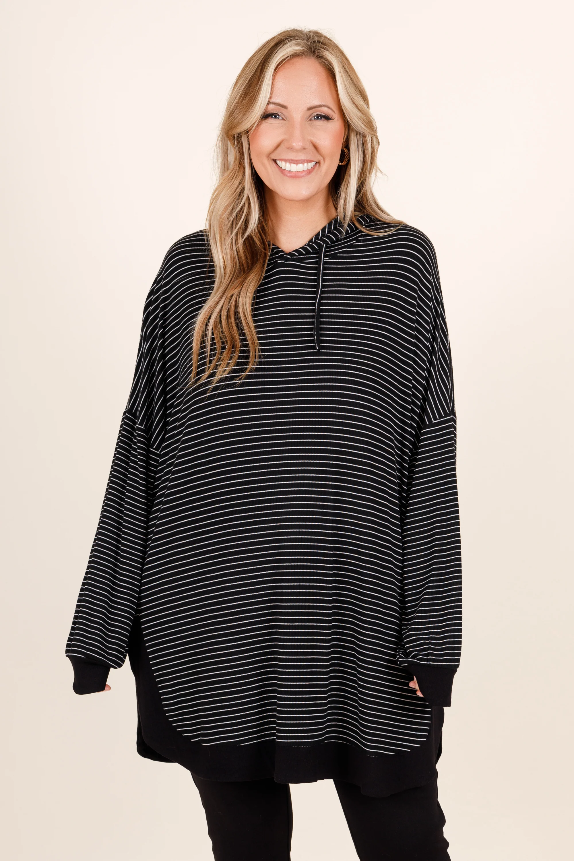 Don't Fall Tonight Hoodie, Black-White - Giverhouse