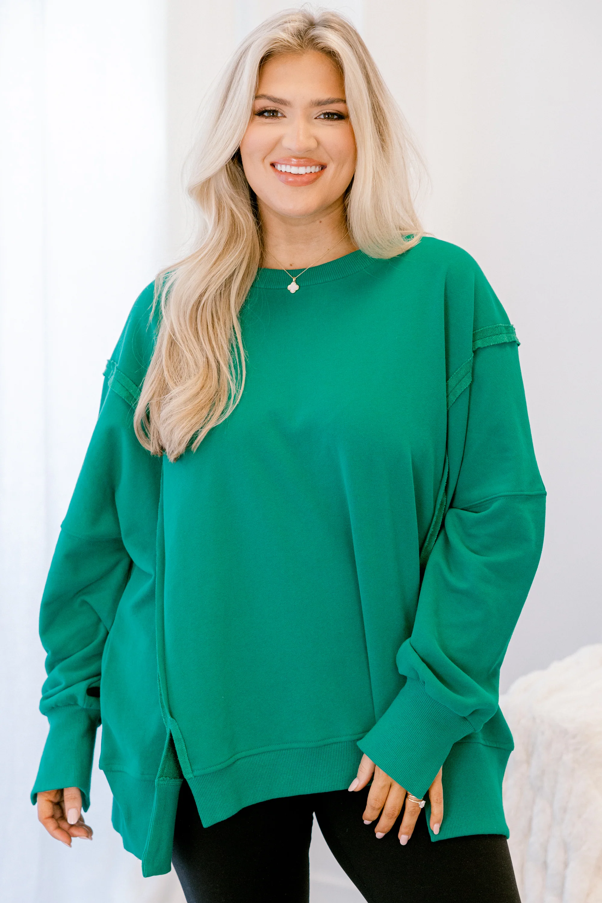 Sunset Glow Pullover, Emerald - Giverhouse