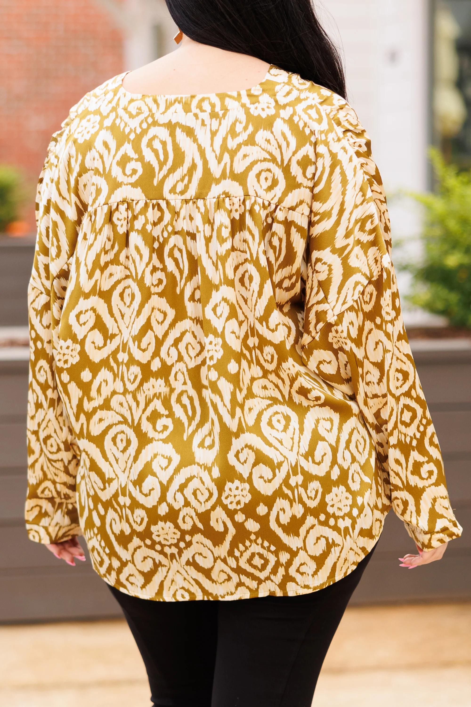 Green Gable Blouse, Olive - Giverhouse