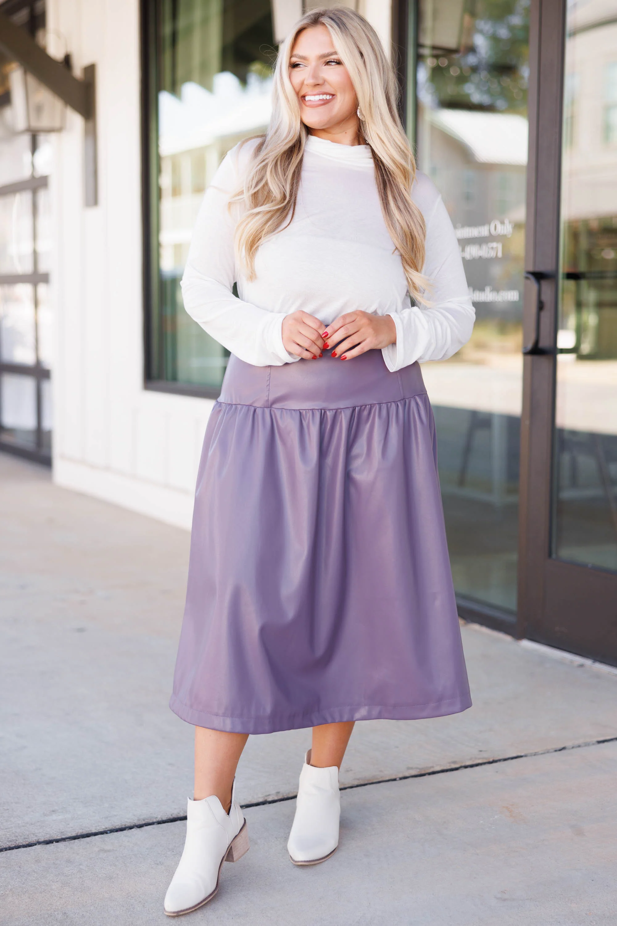 Come On Over Skirt, Purple - Giverhouse