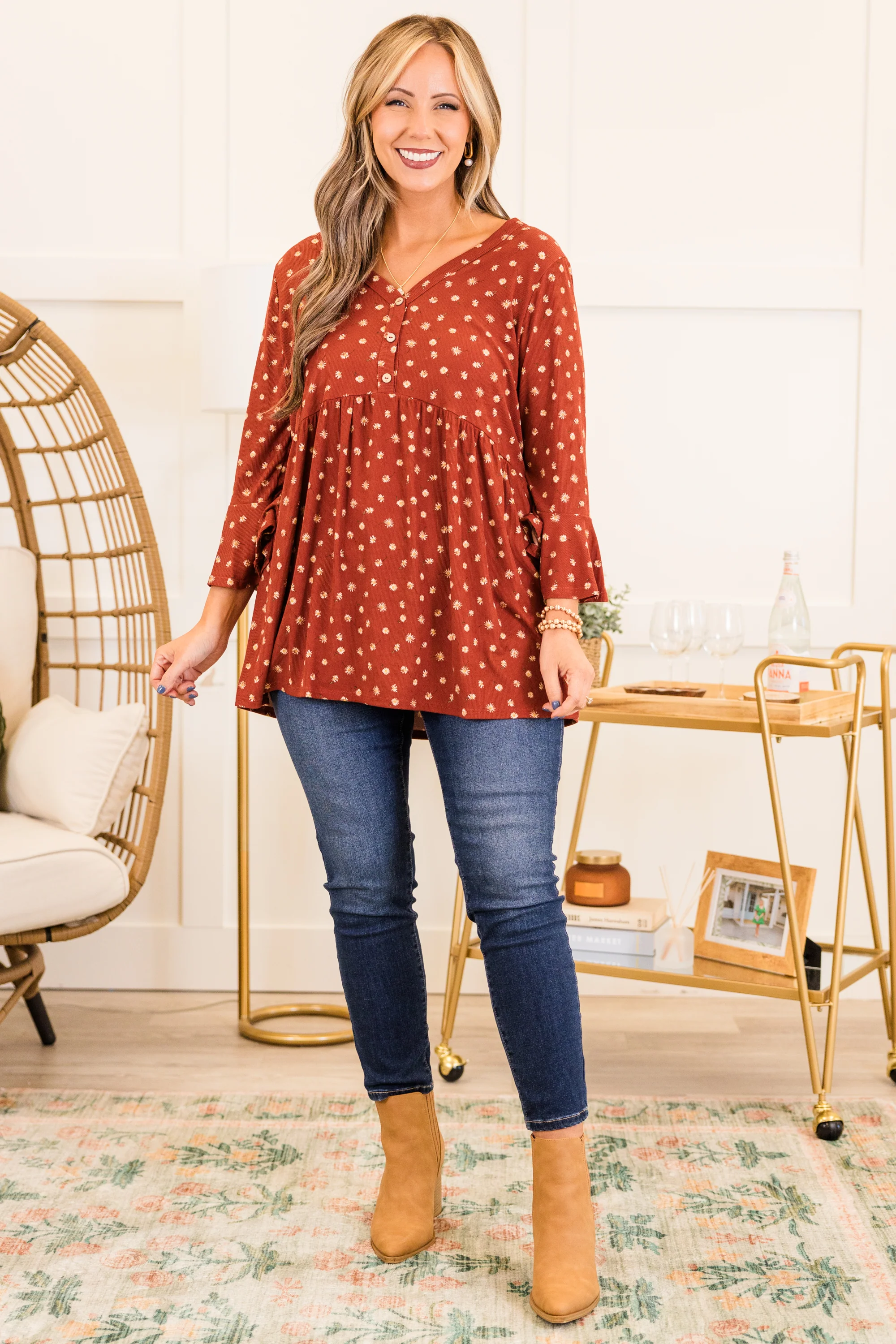 The Chance I'm Taking Top, Brown - Giverhouse