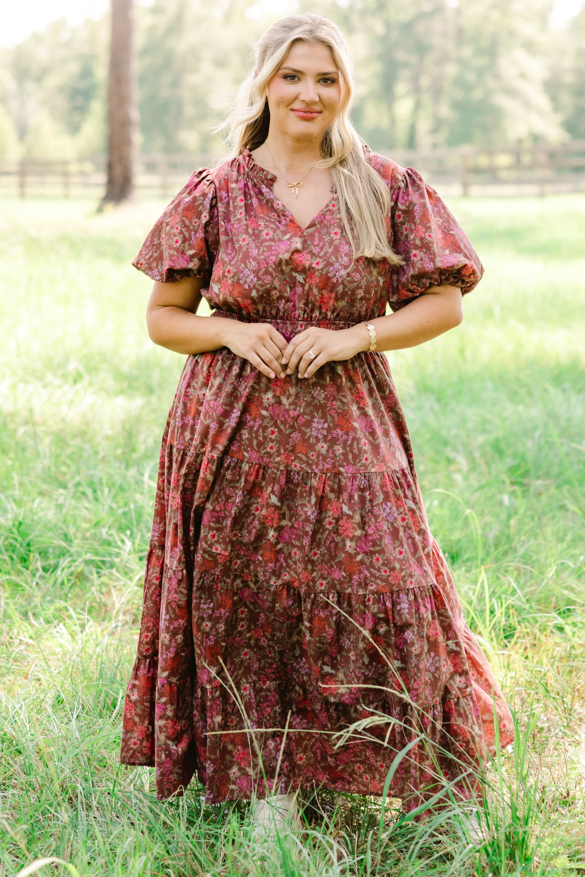 Everything I Love Dress, Brown Floral - Giverhouse