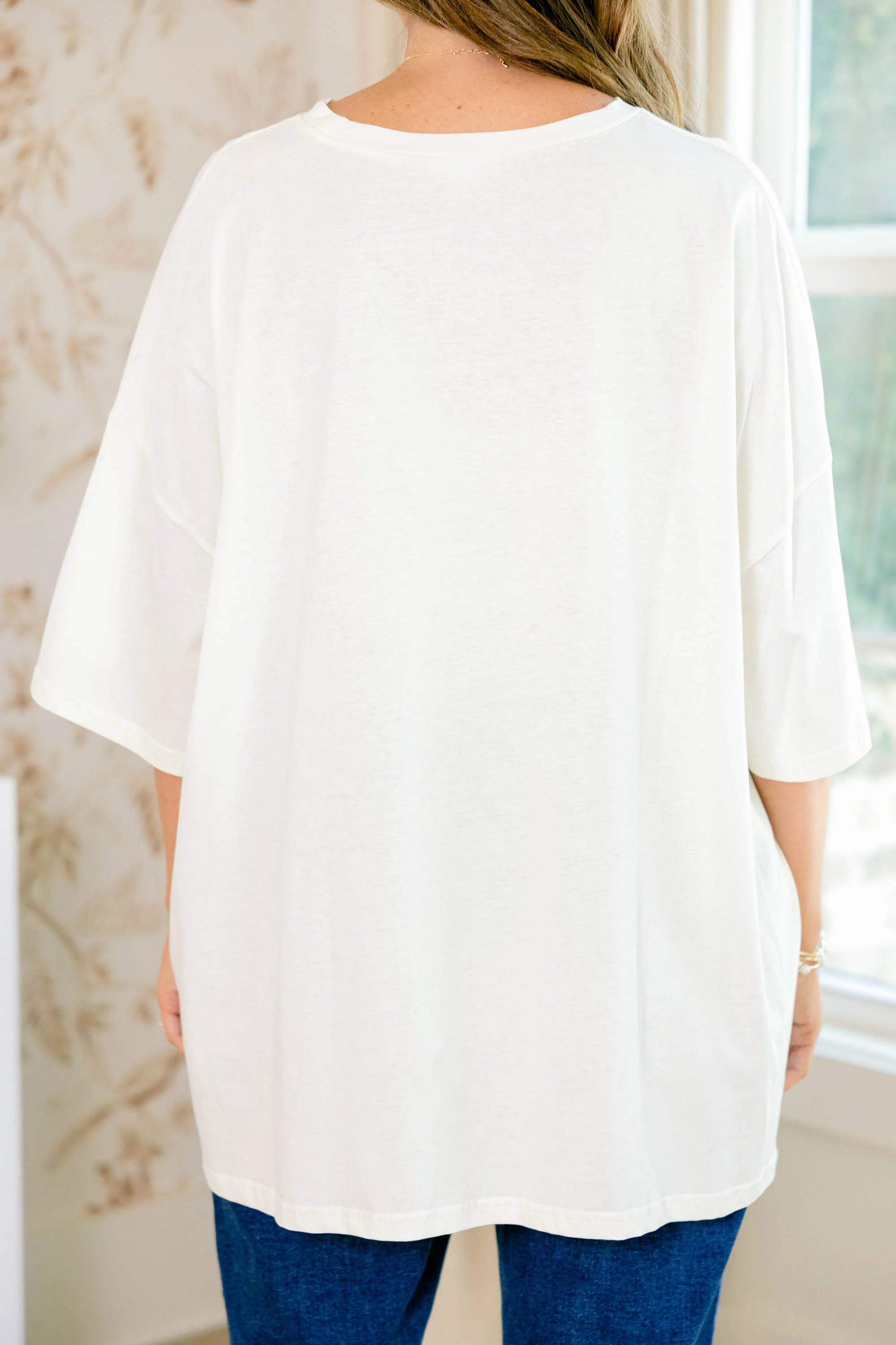 Holly Jolly Season Boyfriend Tee, Ivory - Giverhouse